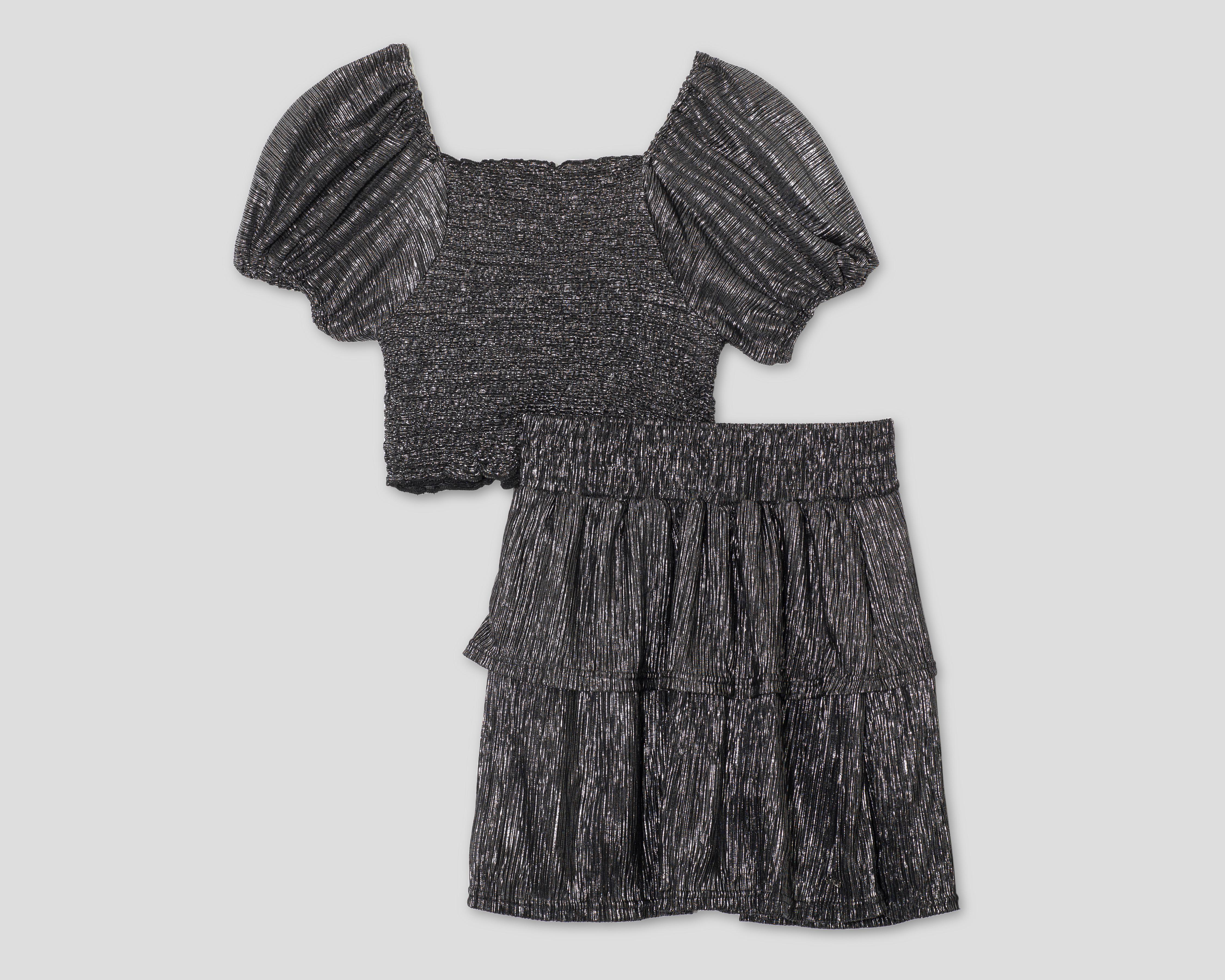 Foto 2 pulgar | Blusa y Falda Bebe para Niña