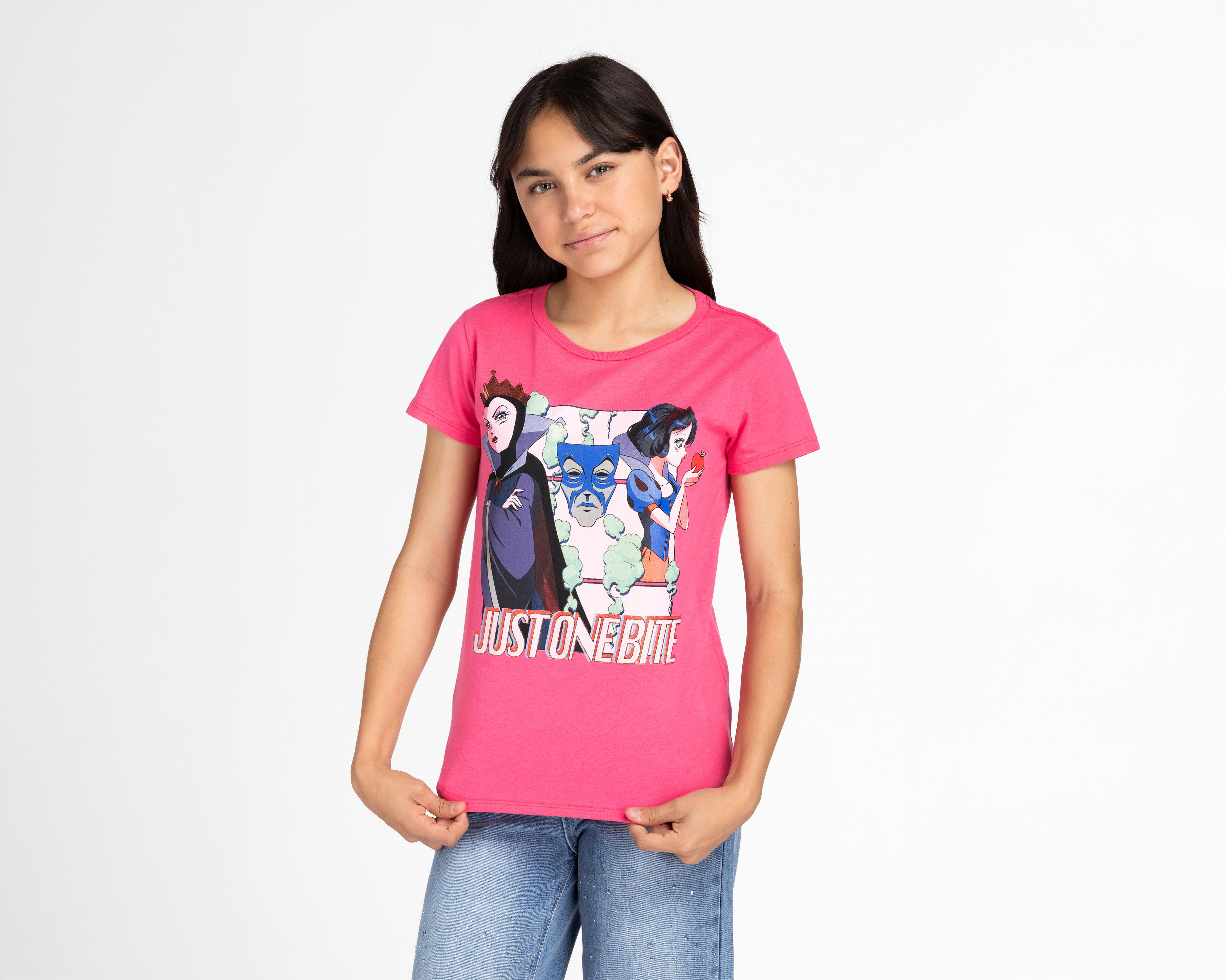 Foto 2 pulgar | Playera Disney Manga Corta Estampado para Niña