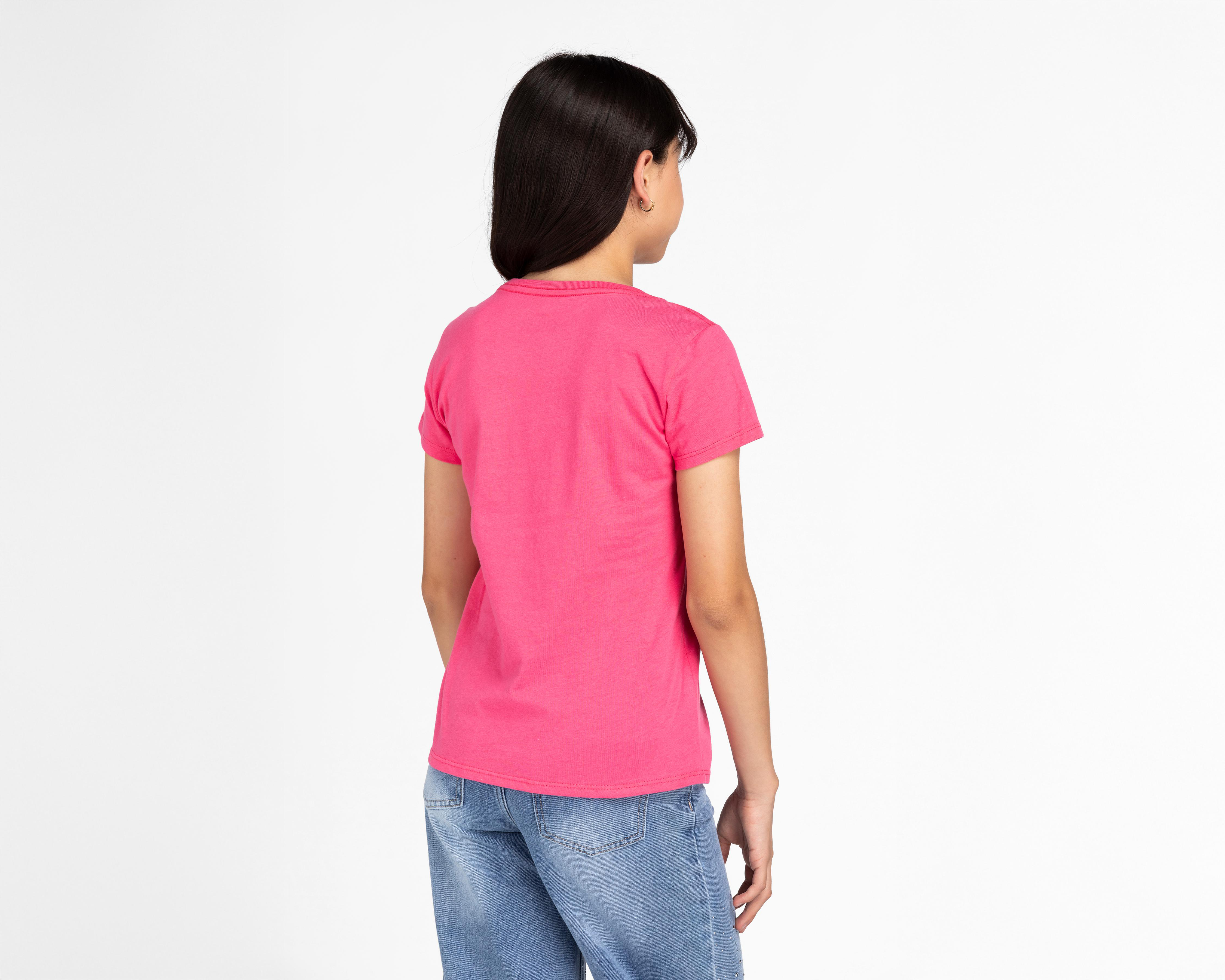 Foto 2 | Playera Disney Manga Corta Estampado para Niña