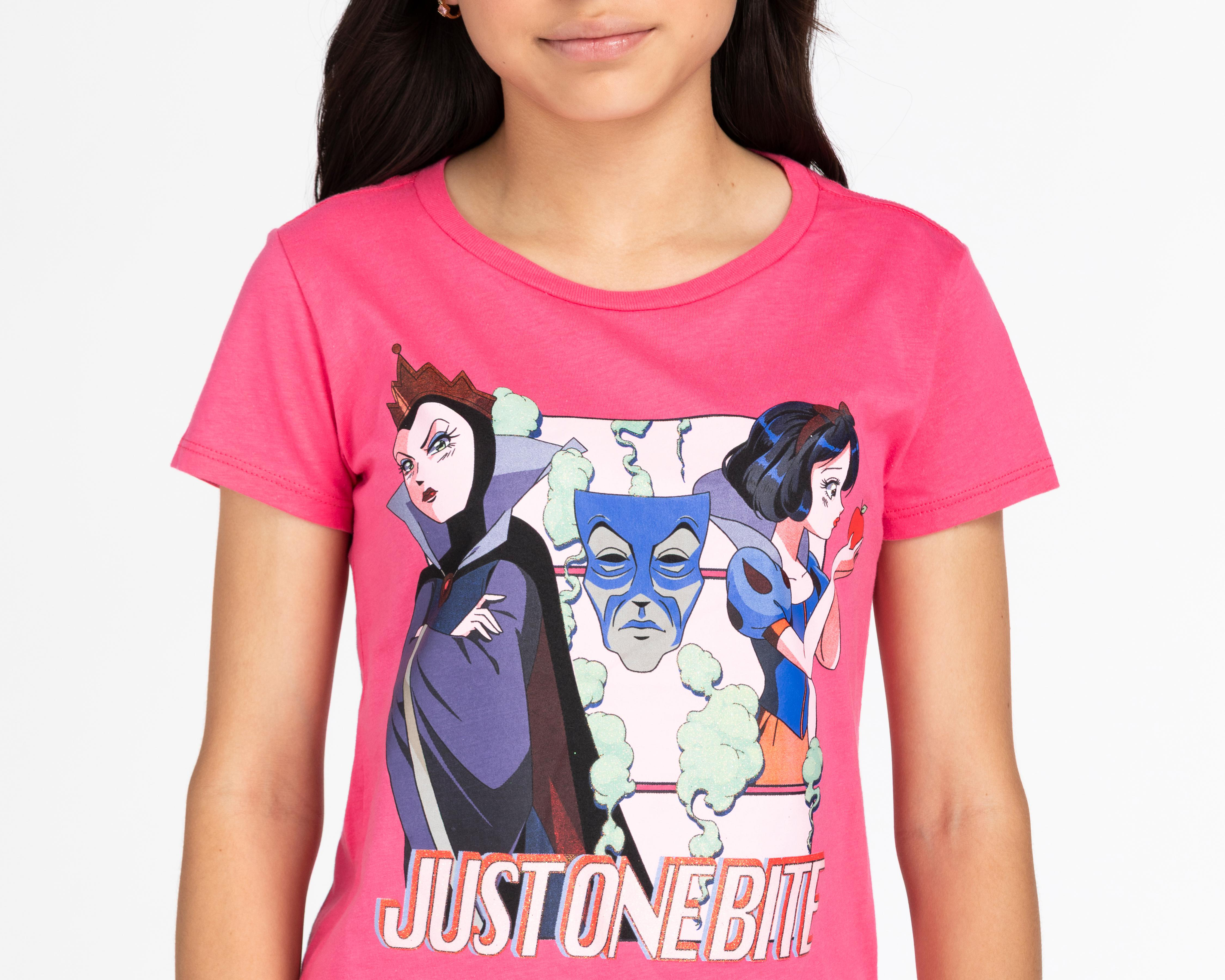 Foto 4 pulgar | Playera Disney Manga Corta Estampado para Niña
