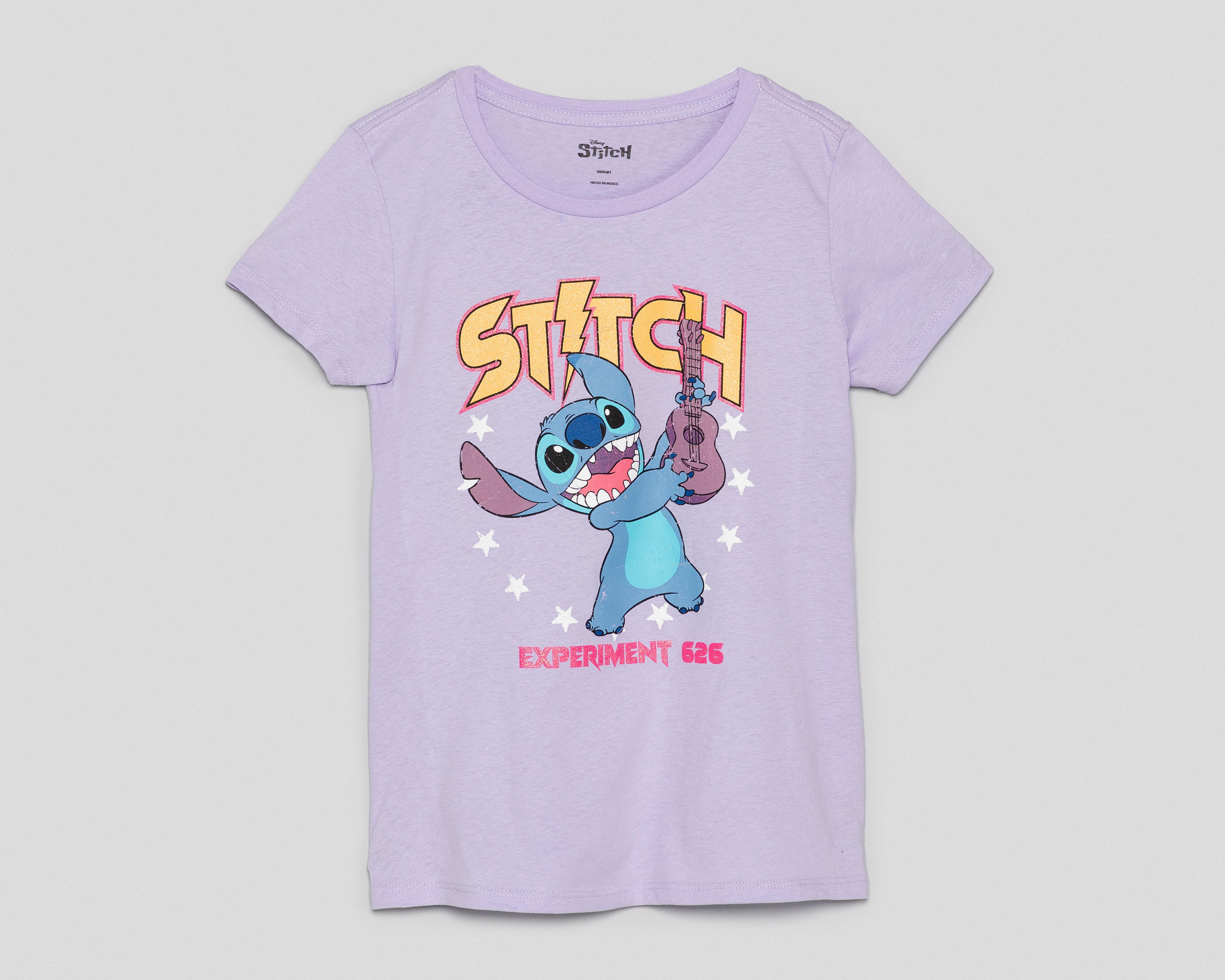 Foto 2 pulgar | Playera Disney Manga Corta Estampado para Niña
