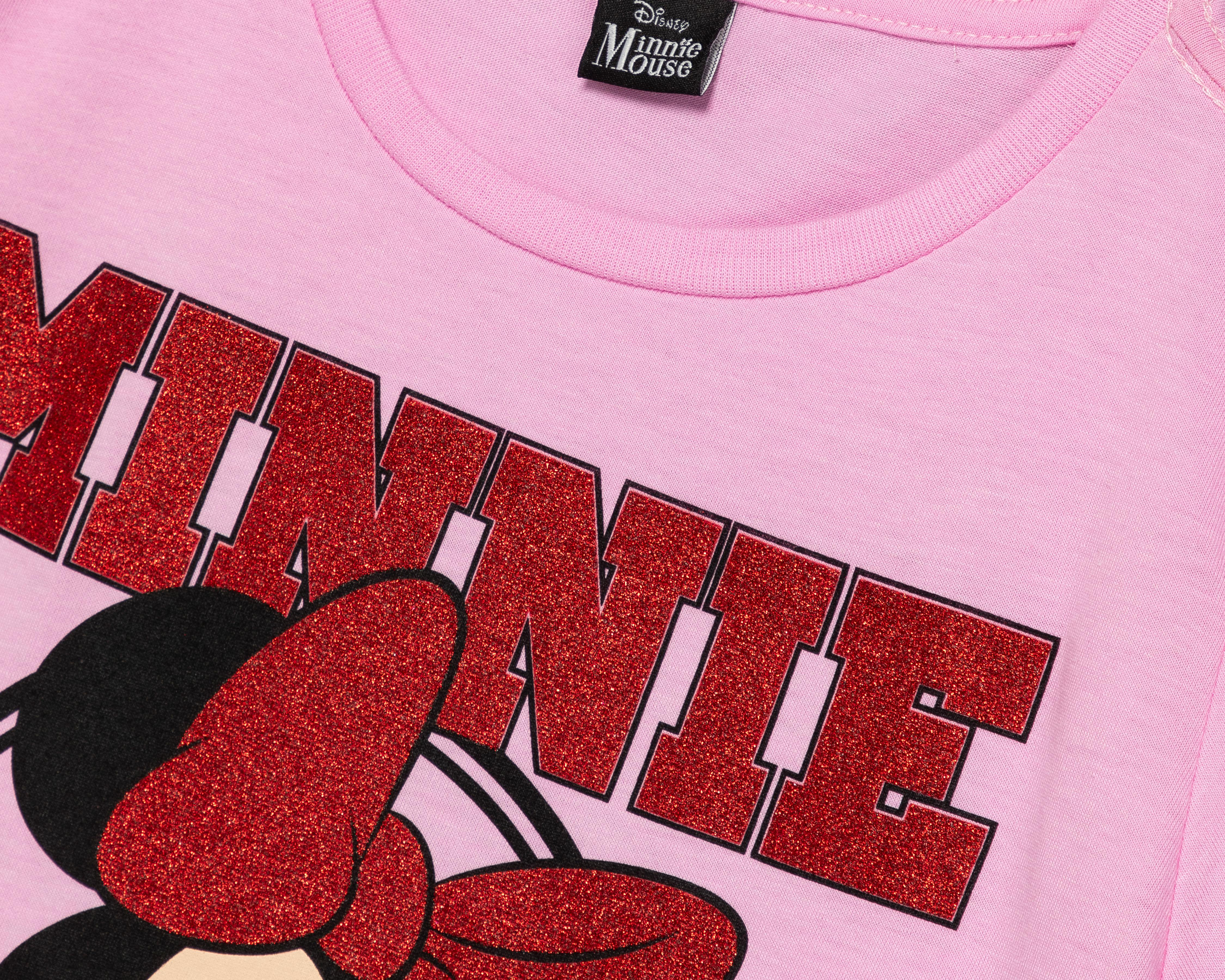 Foto 4 pulgar | Conjunto de Playera y Short Disney Minnie Mouse para Niña