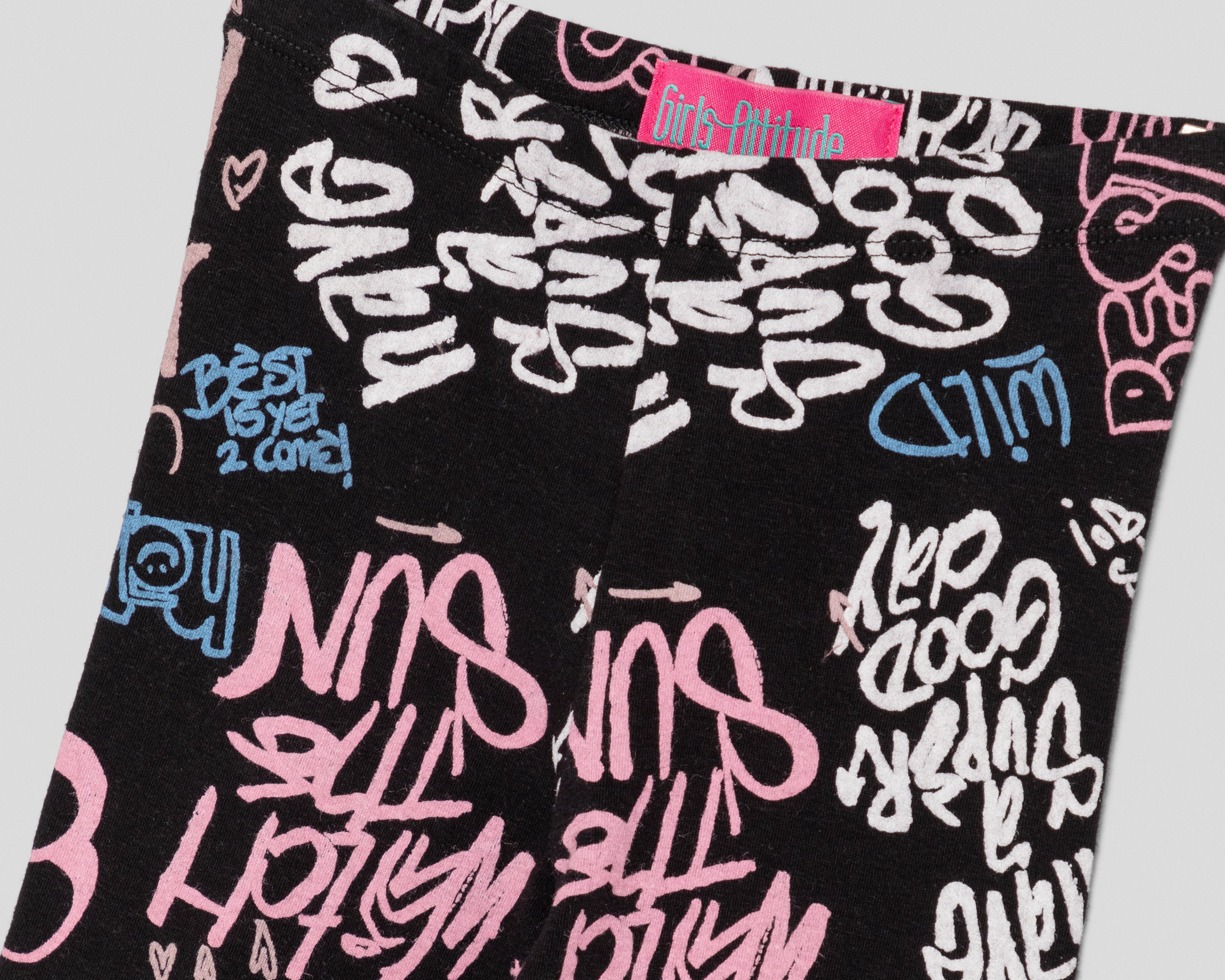 Foto 4 pulgar | Leggings Girls Attitude para Niña 2 Piezas