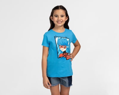 Foto 1 | Playera Miraculous Manga Corta Estampada para Niña