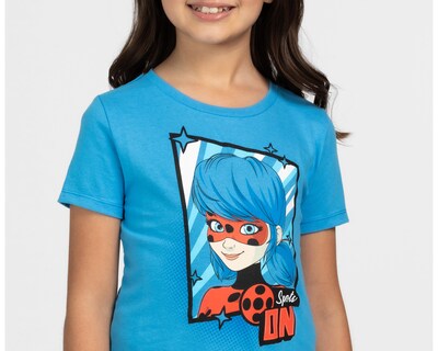 Foto 2 | Playera Miraculous Manga Corta Estampada para Niña