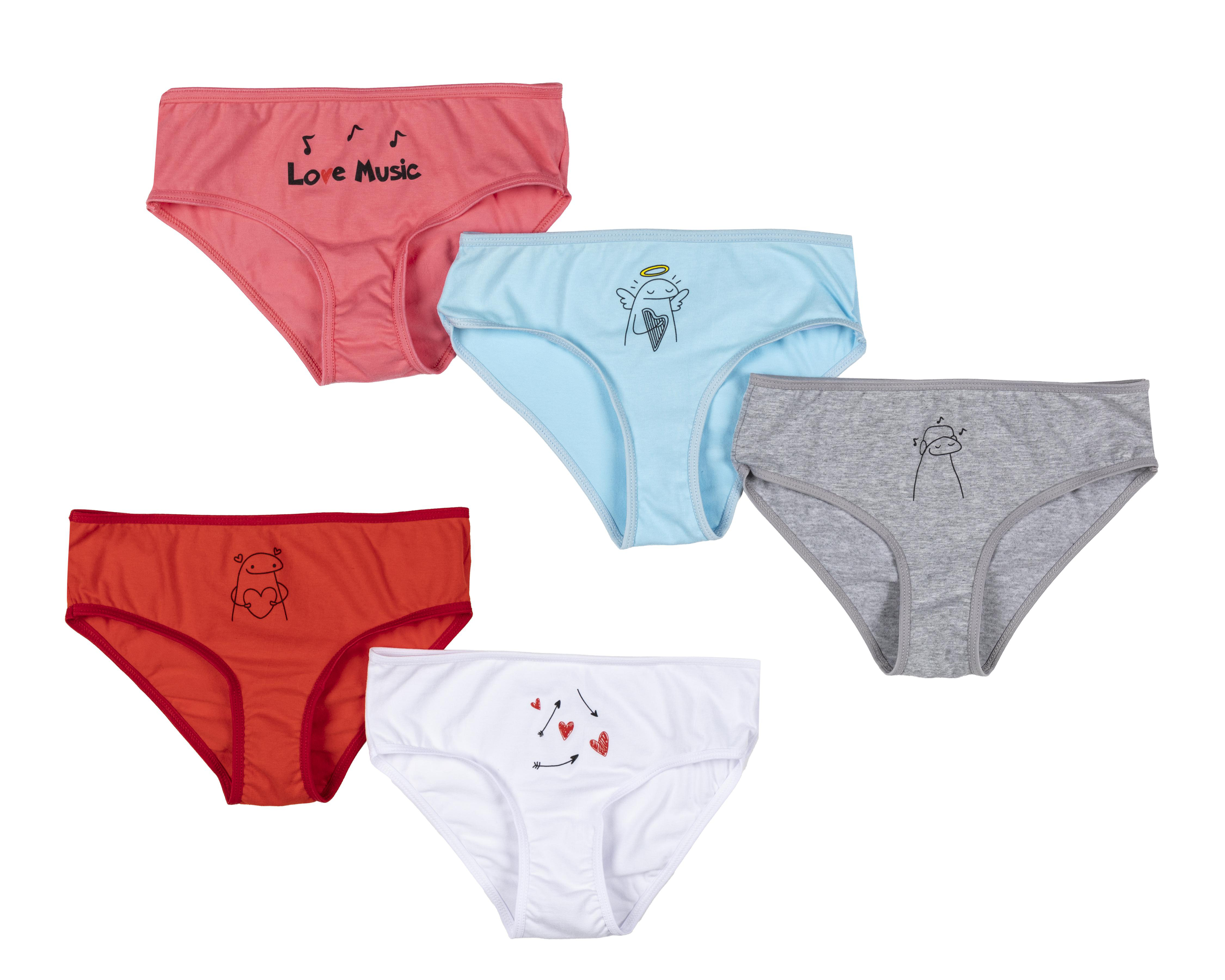 Pantaleta Lovest para Niña 5 Piezas