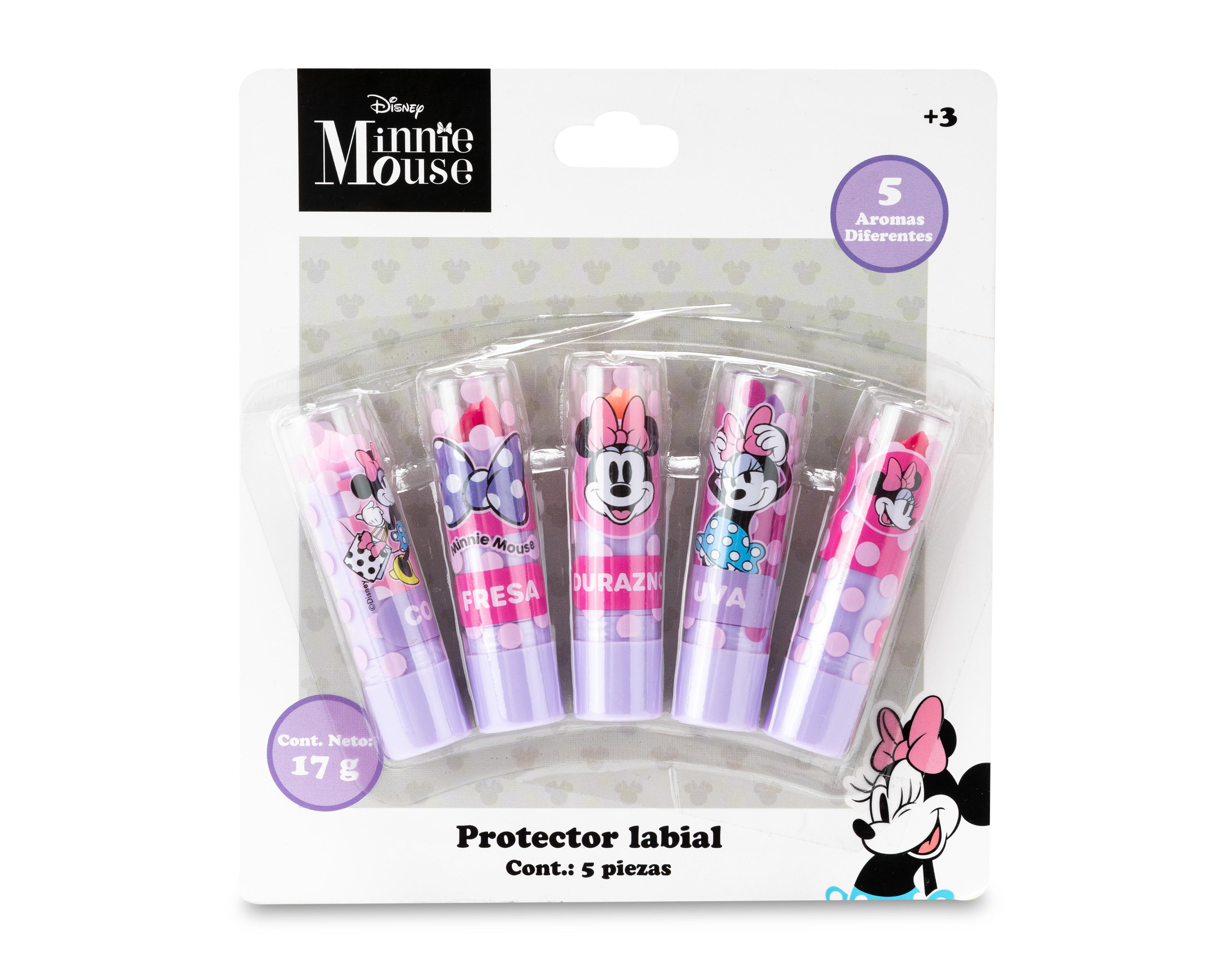 Foto 4 | Protector Labial Disney Minnie Mouse 5 Piezas