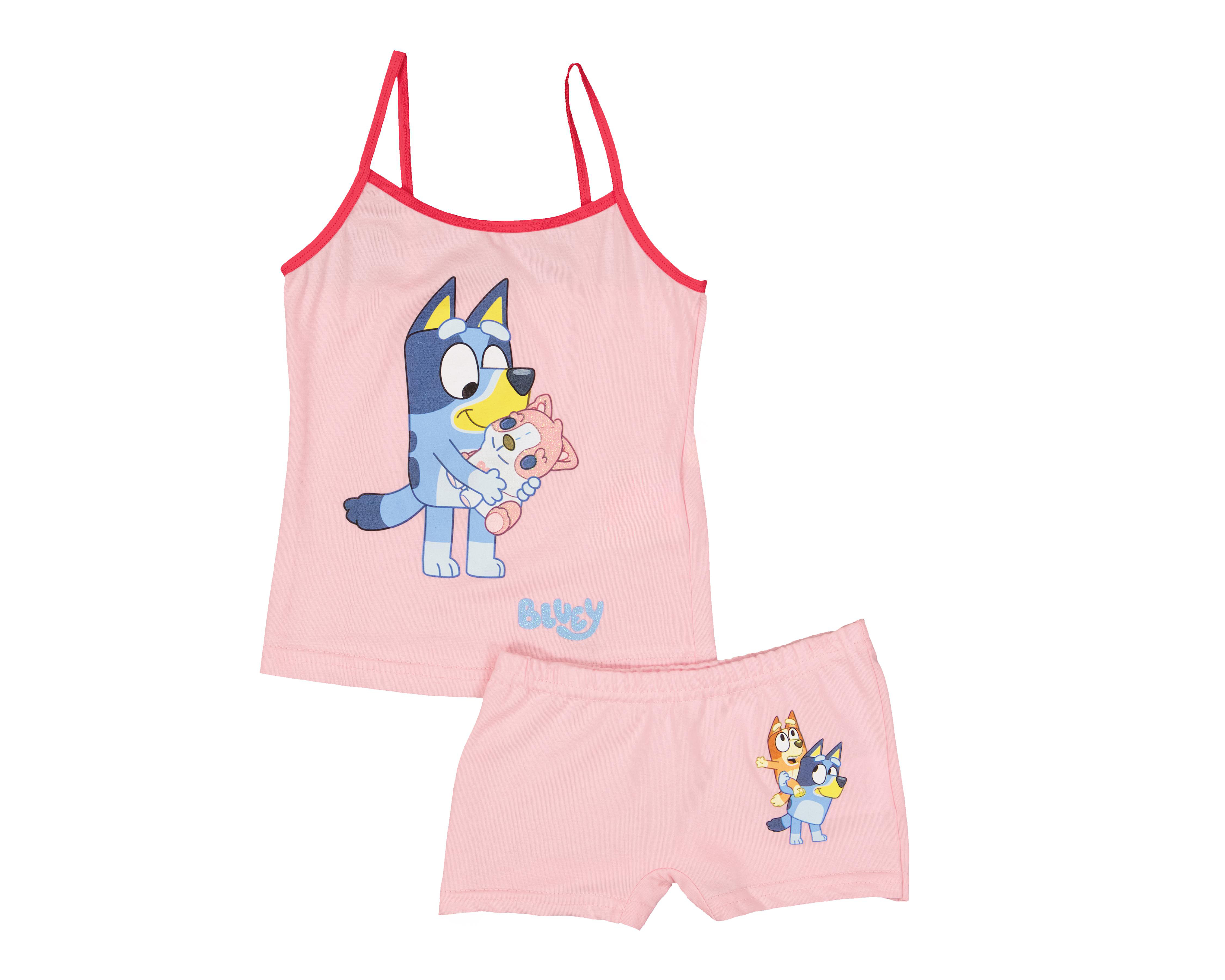 Camiseta Interior y Bóxer Bluey para Niña 2 Piezas