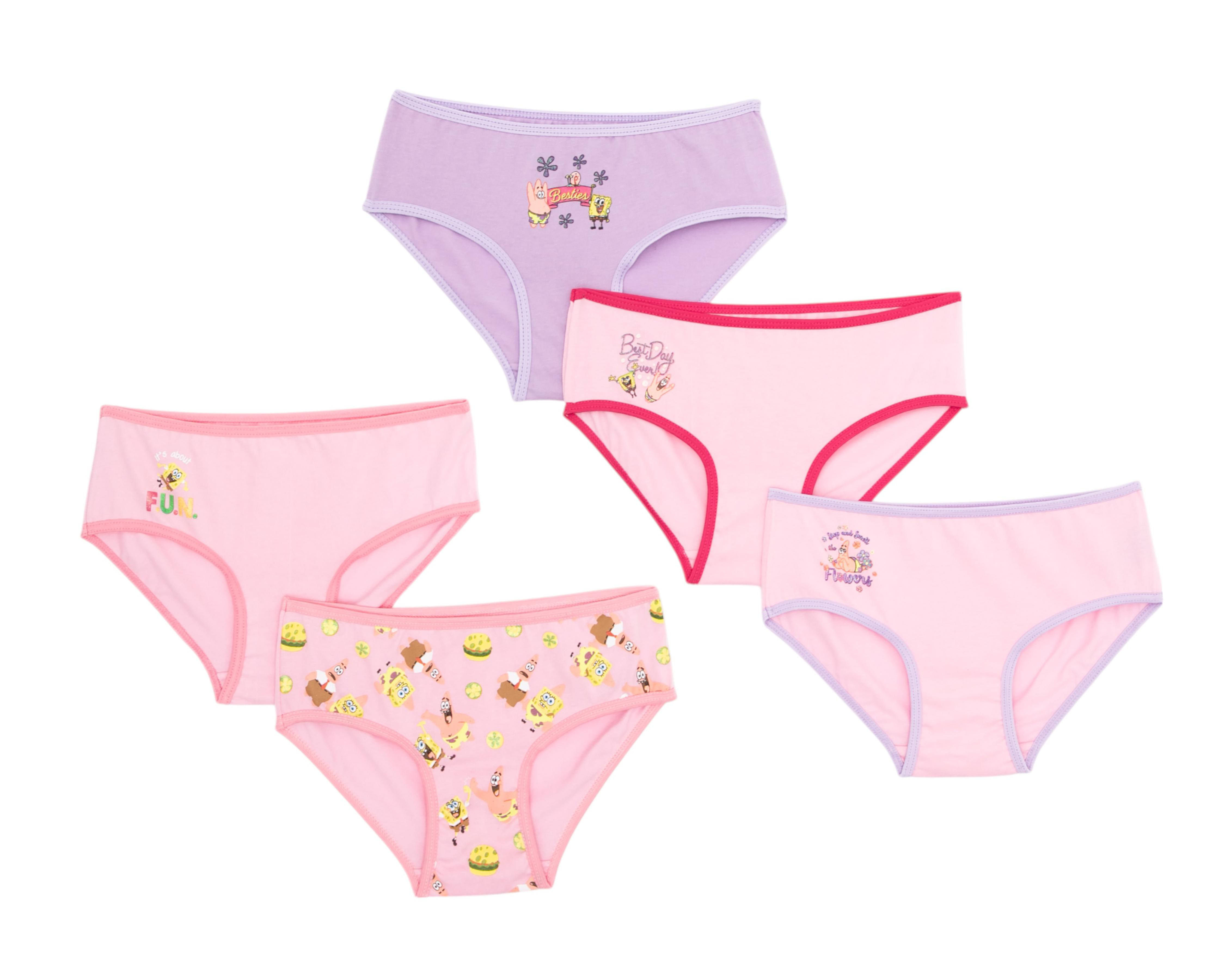 Foto 1 | Pantaleta Bob Esponja para Niña 5 Piezas