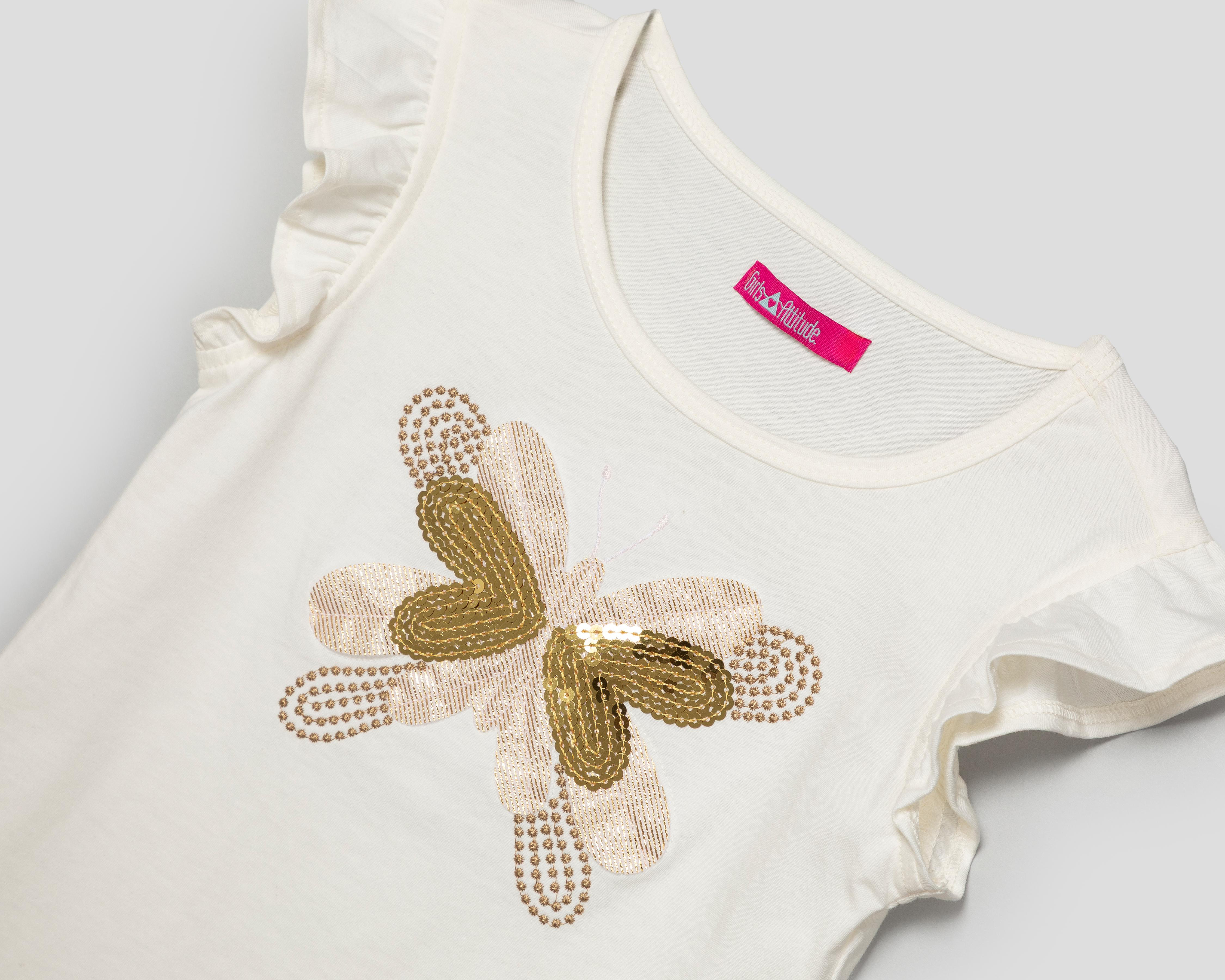 Foto 4 pulgar | Playera y Falda Girls Attitude para Niña