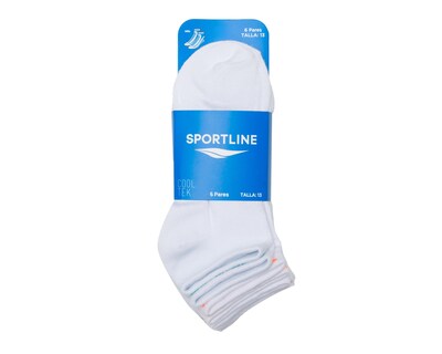 Foto 3 | Calcetas Deportivas Sportline para Niña 6 Pares