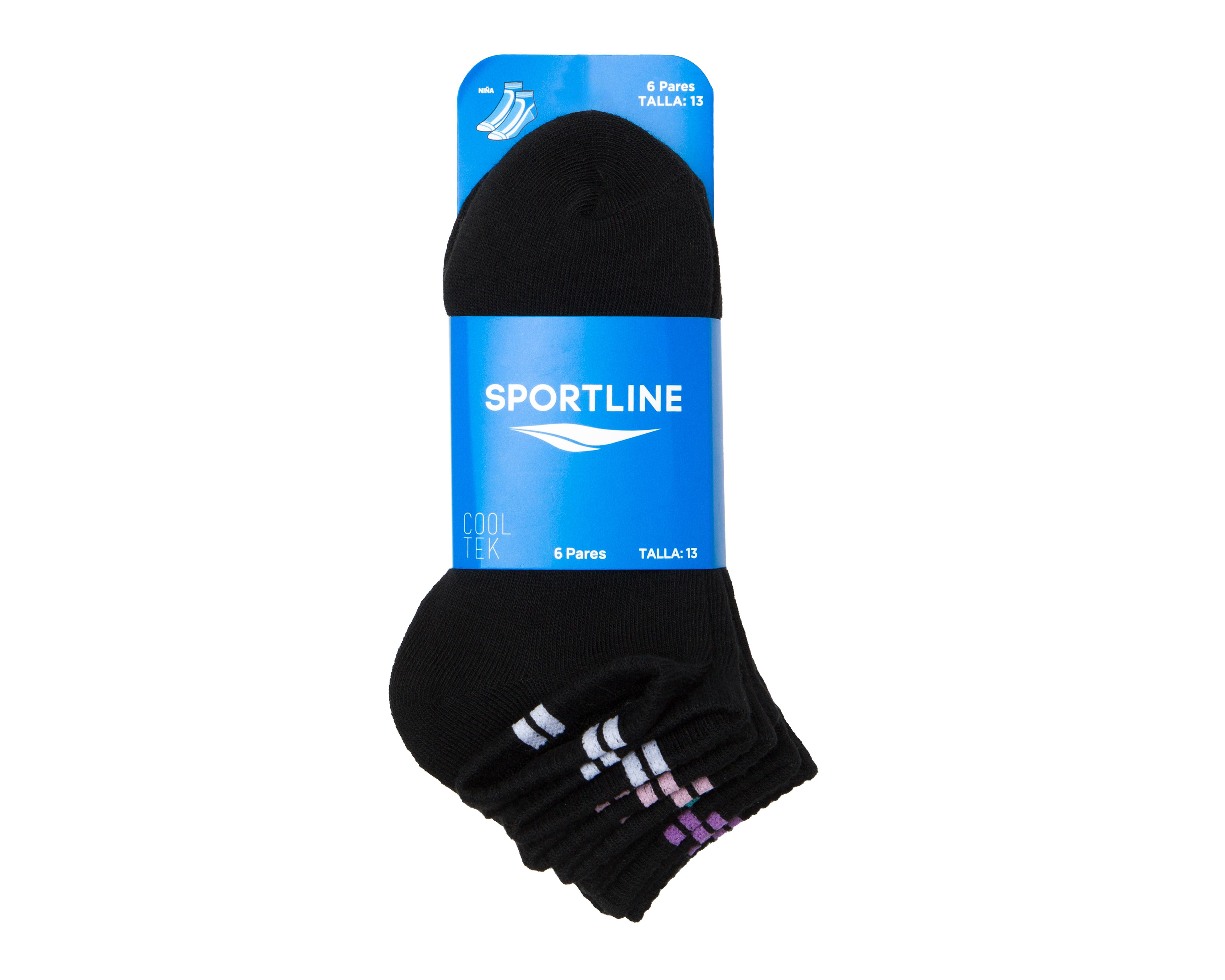 Foto 4 pulgar | Calcetas Deportivas Sportline para Niña 6 Pares