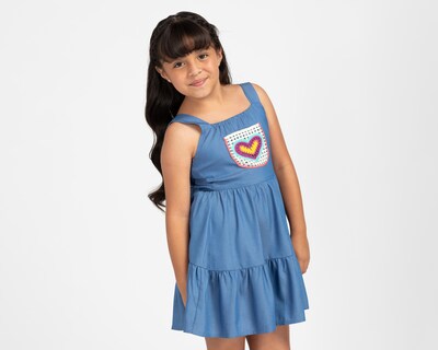 Foto 4 | Vestido Azul Girls Attitude para Niña