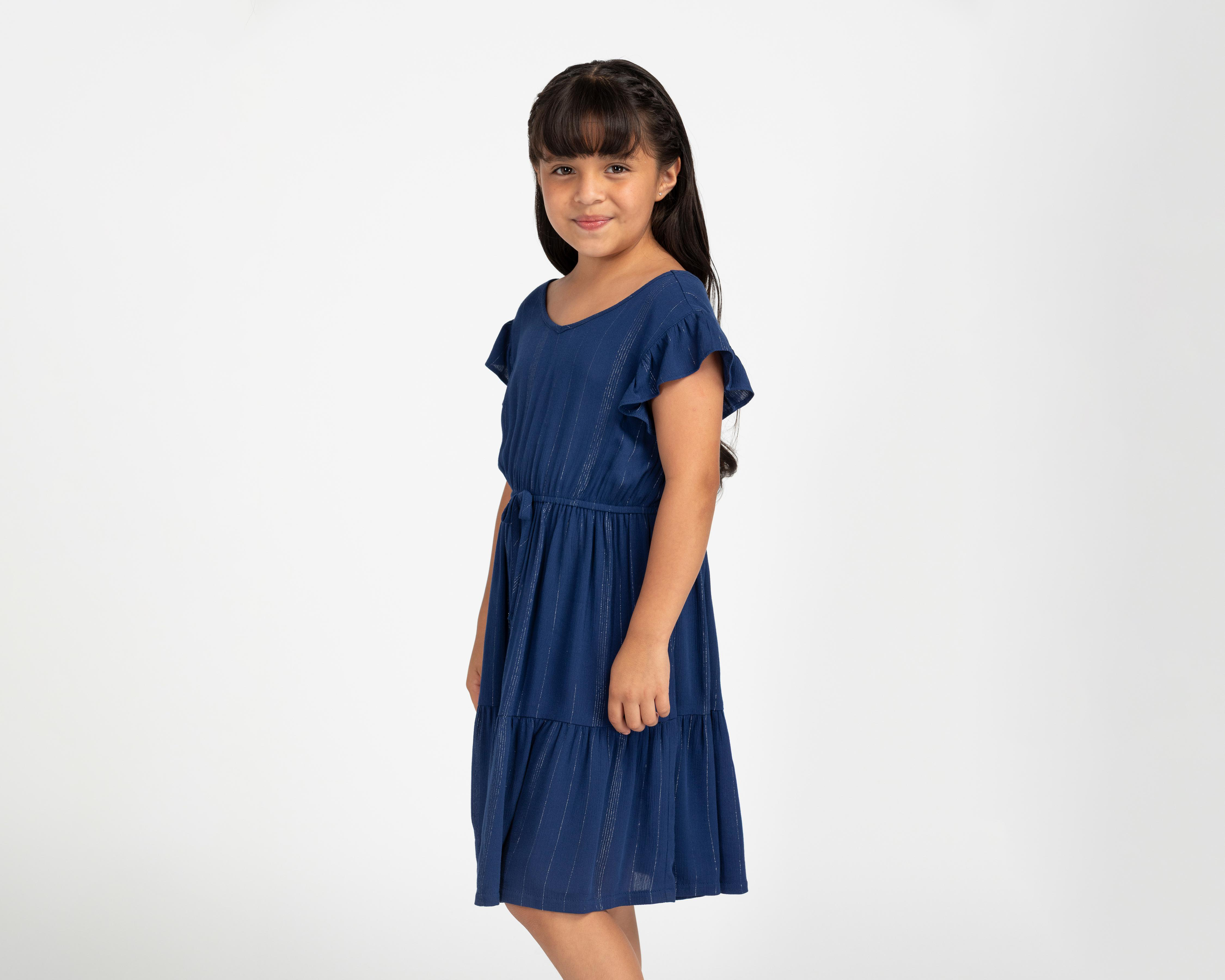 Foto 5 pulgar | Vestido Azul Refill para Niña