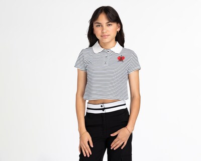 Foto 1 | Playera Polo Refill Manga Corta a Rayas para Niña