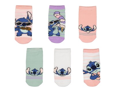 Foto 1 | Calcetas Disney Lilo & Stitch para Niña 6 Pares