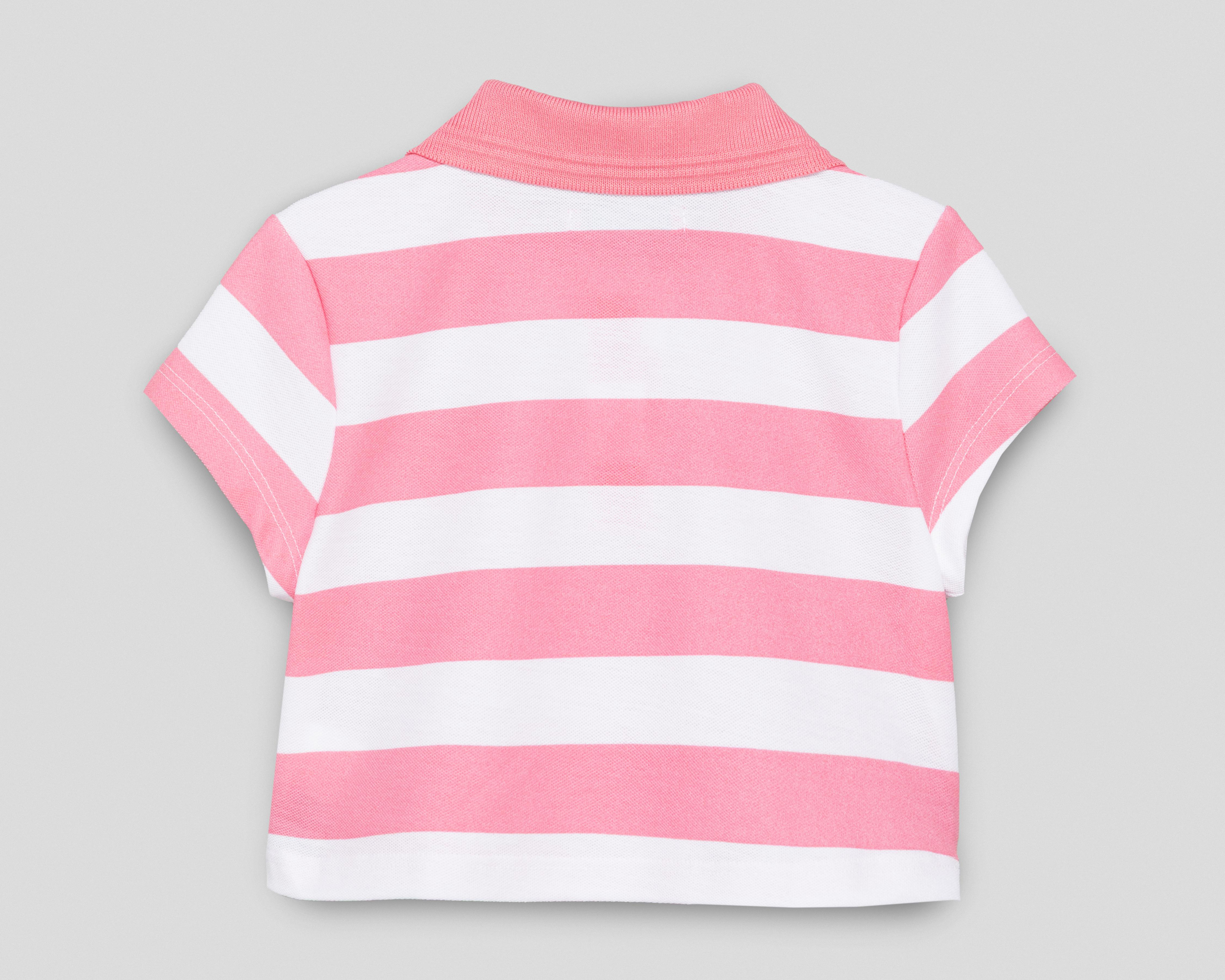 Foto 2 | Playera Polo Girls Attitude Manga Corta a Rayas para Niña
