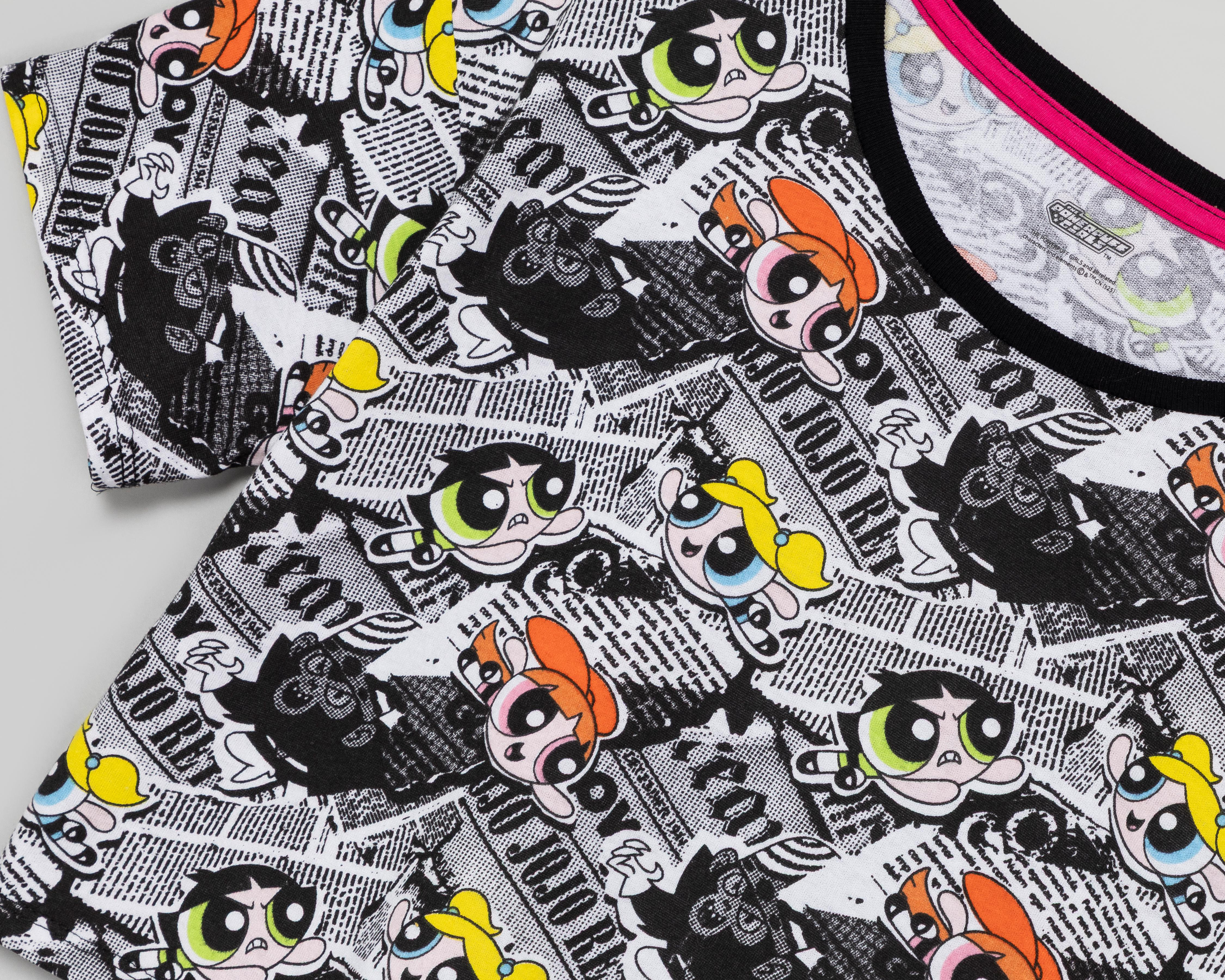 Foto 4 pulgar | Playera de Cuello Redondo Multicolor Las Chicas Superpoderosas para Niña
