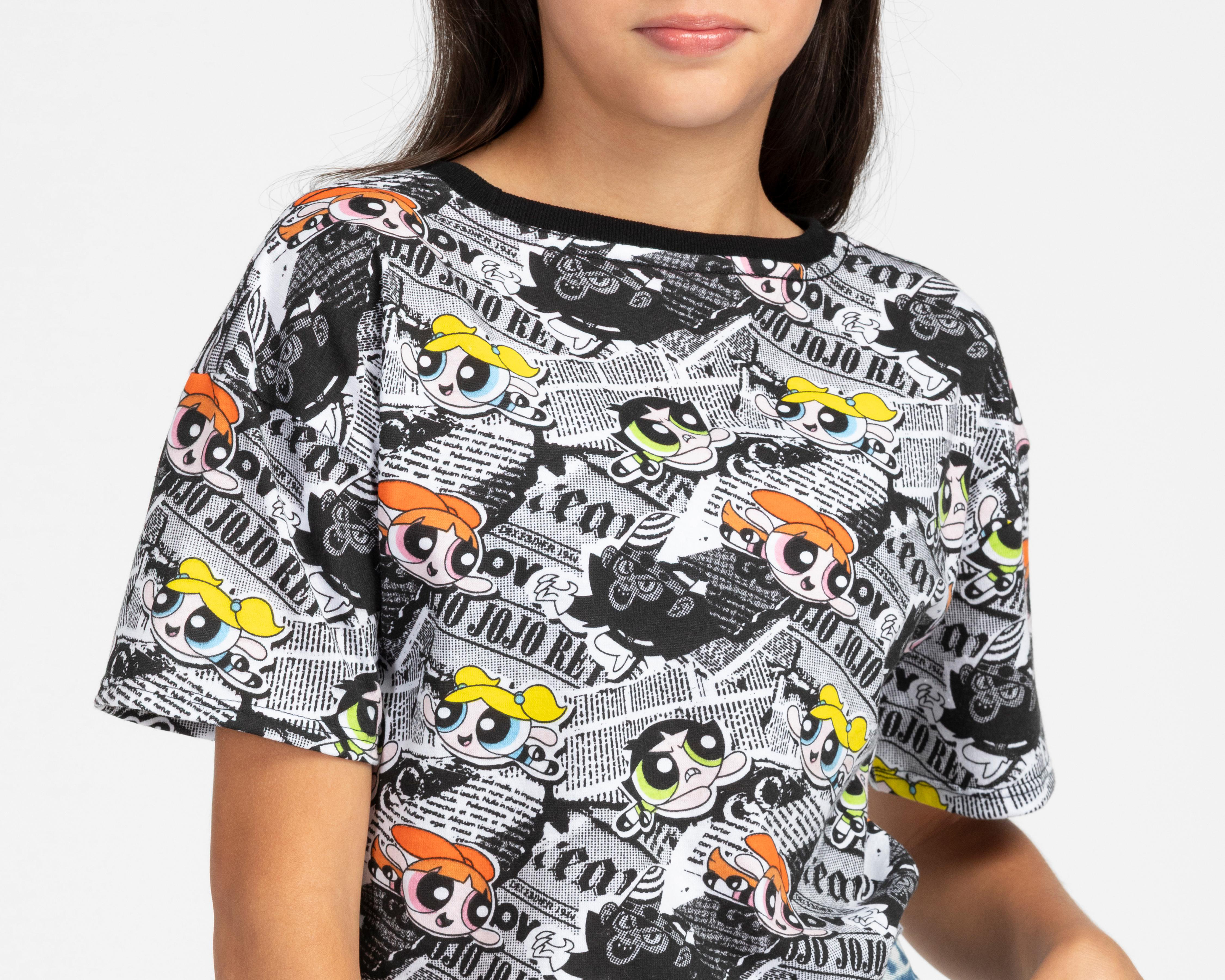 Foto 5 pulgar | Playera de Cuello Redondo Multicolor Las Chicas Superpoderosas para Niña