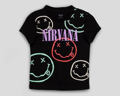 Foto 1 | Playera Nirvana Manga Corta Estampada para Niña