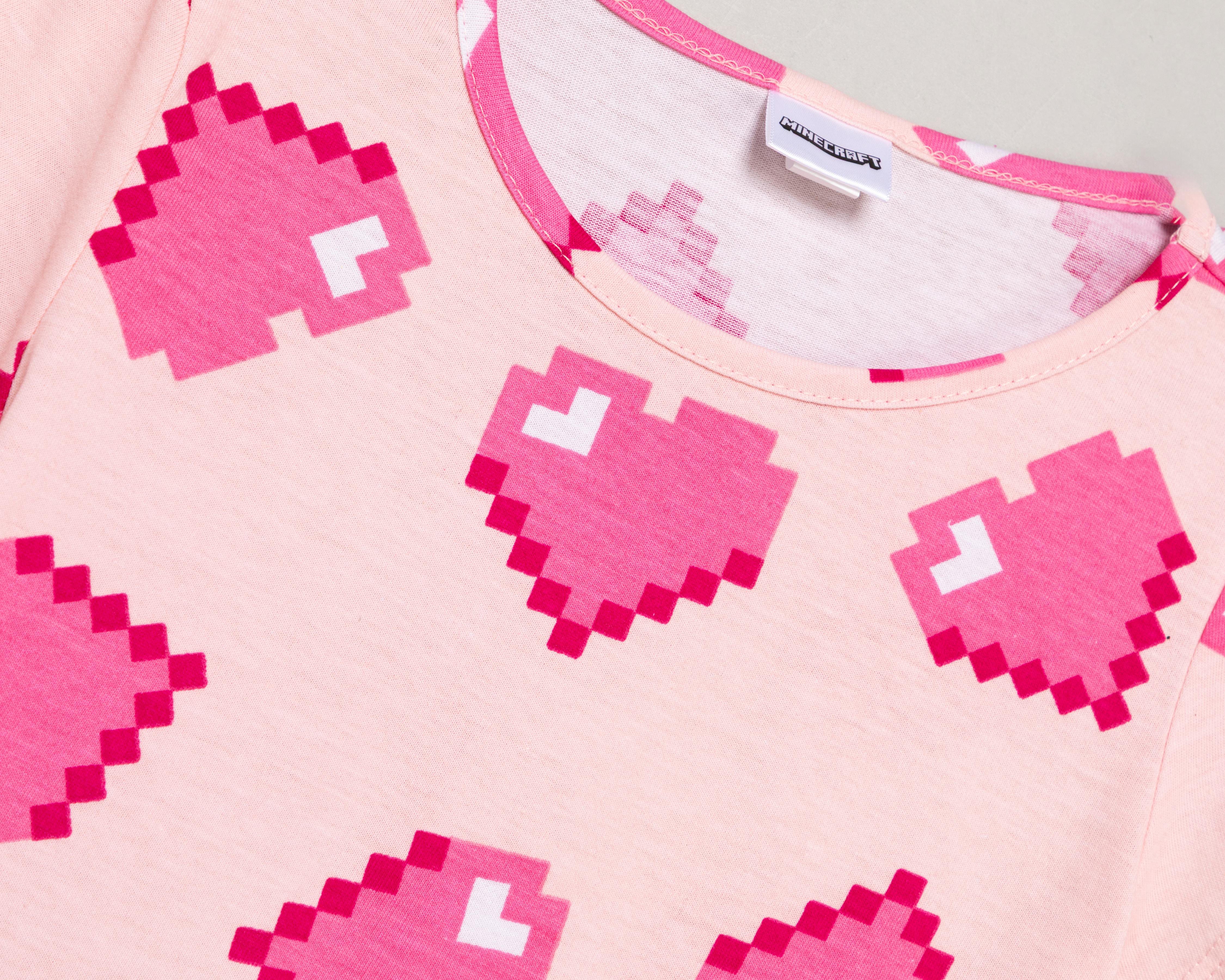 Foto 3 | Playera Minecraft para Niña 2 Piezas