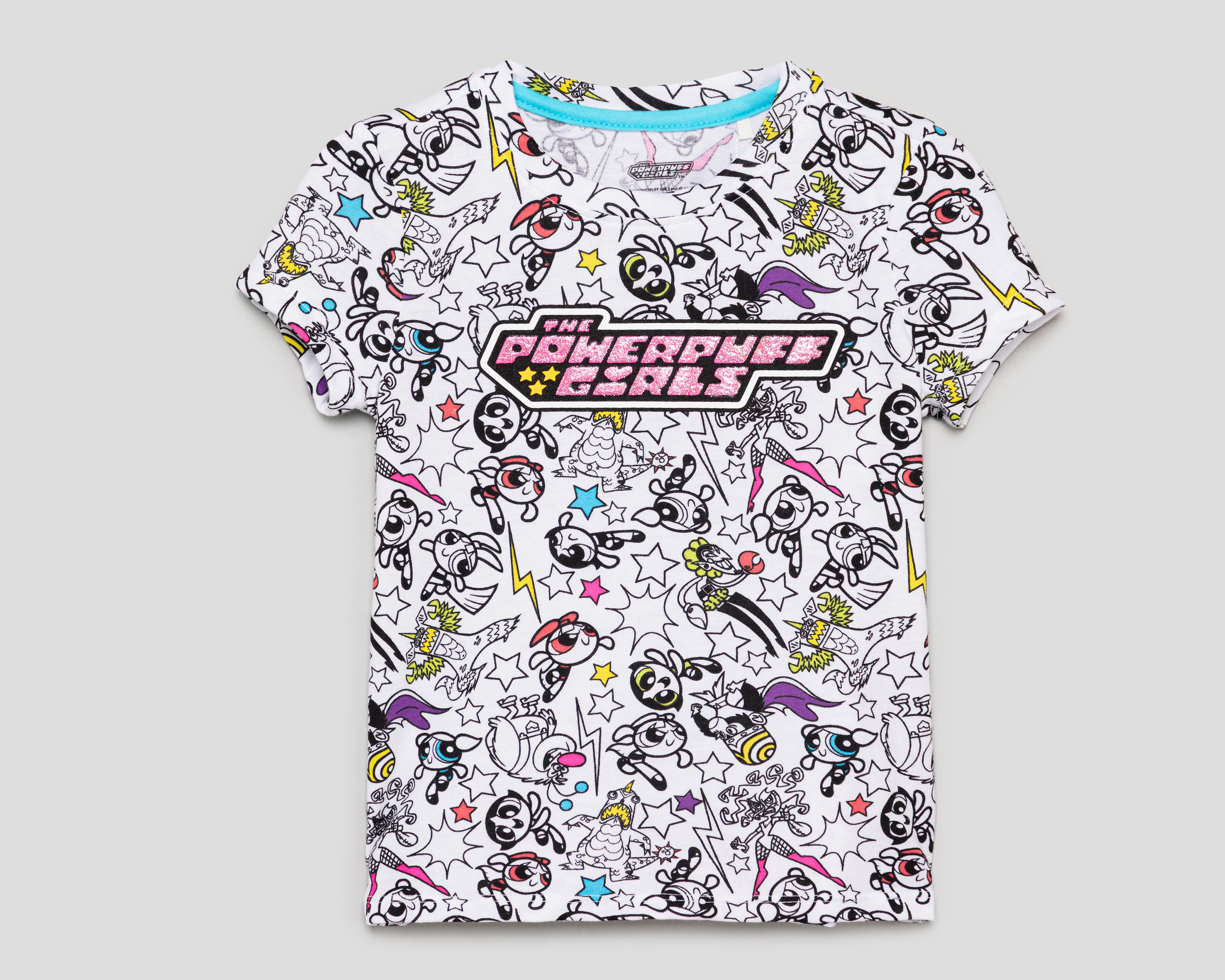 Foto 2 pulgar | Playera Las Chicas Superpoderosas Manga Corta para Niña