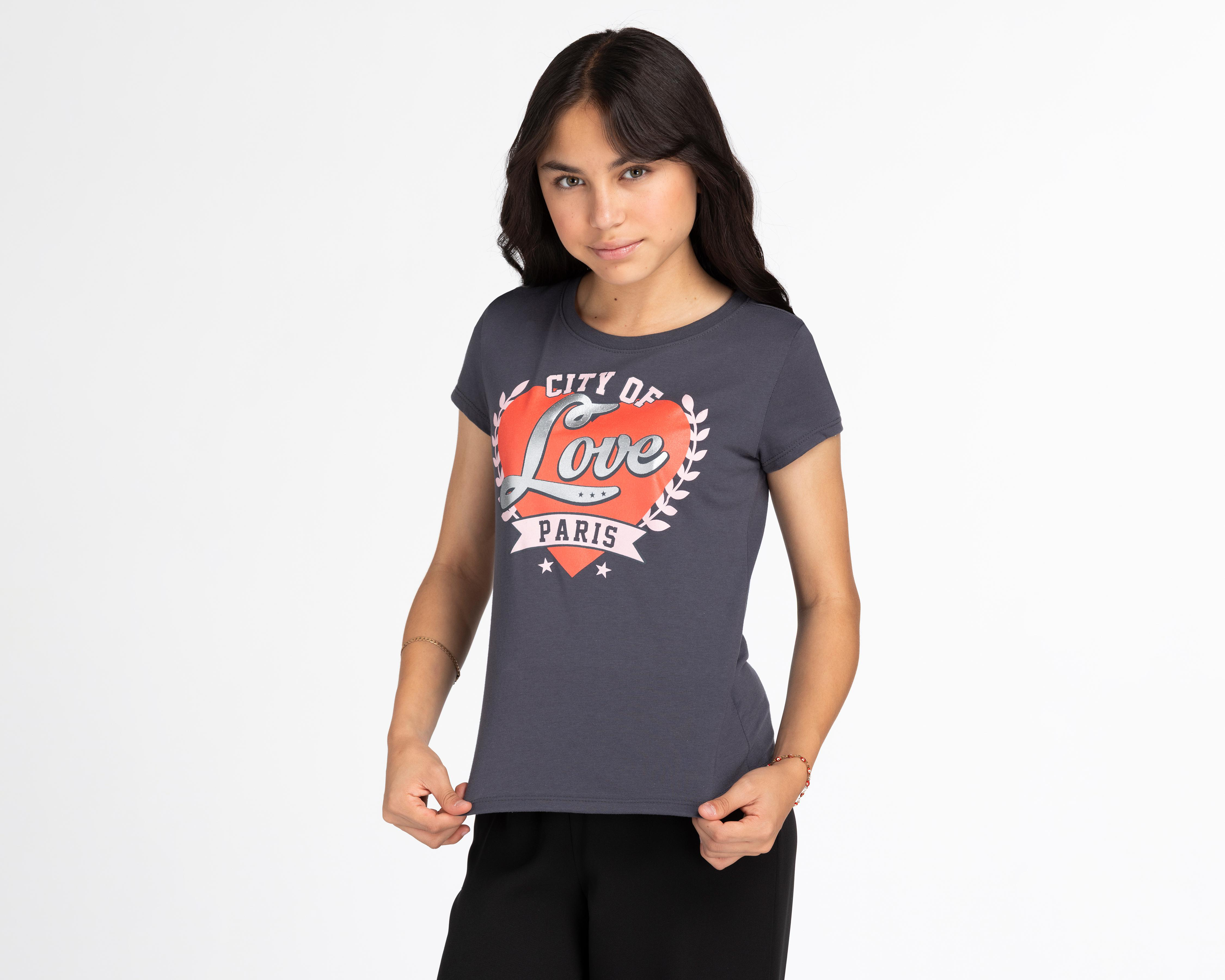 Playera 18 Forever Manga Corta Estampada para Niña