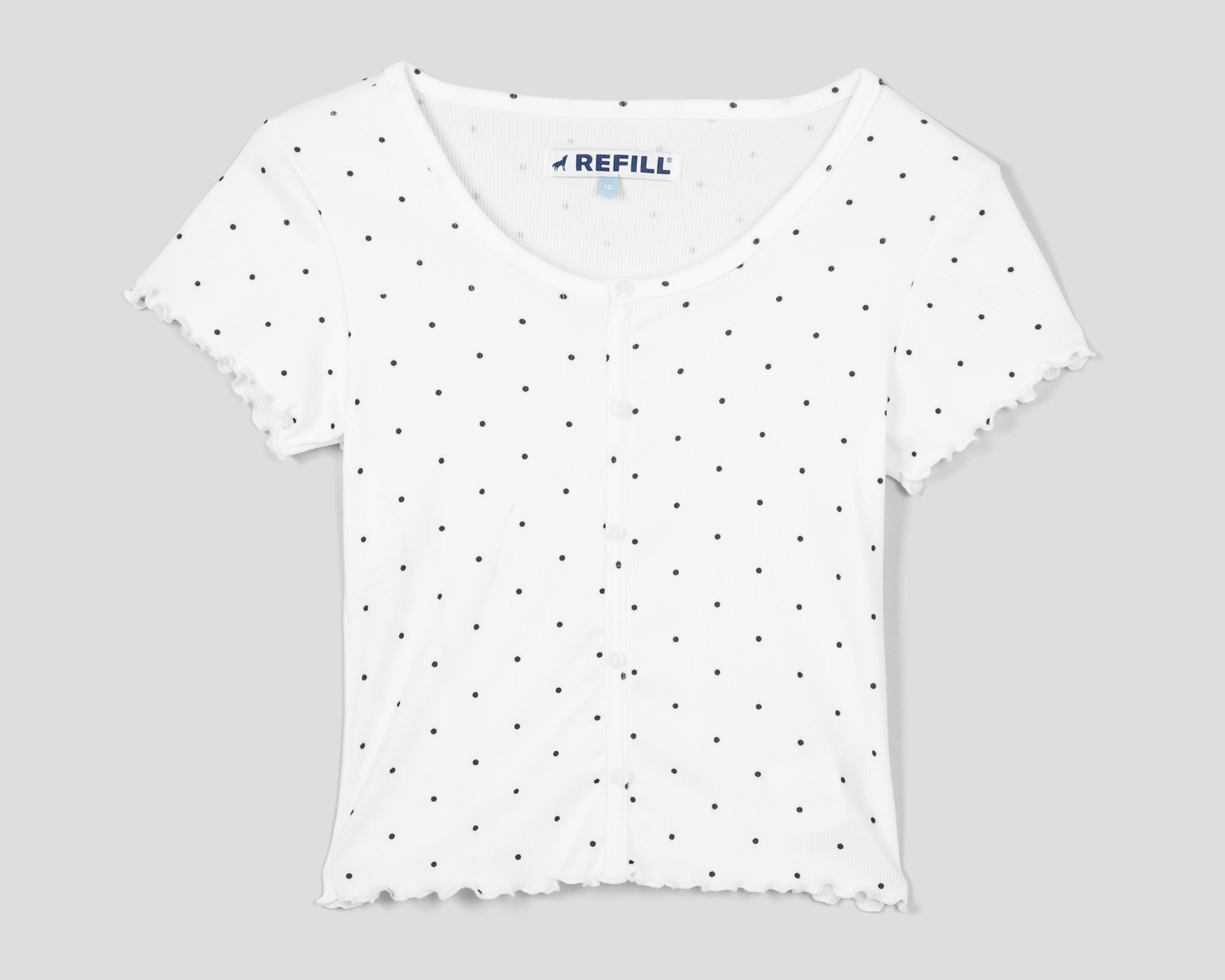 Foto 1 | Playera de Cuello Redondo Refill Blanca Juvenil