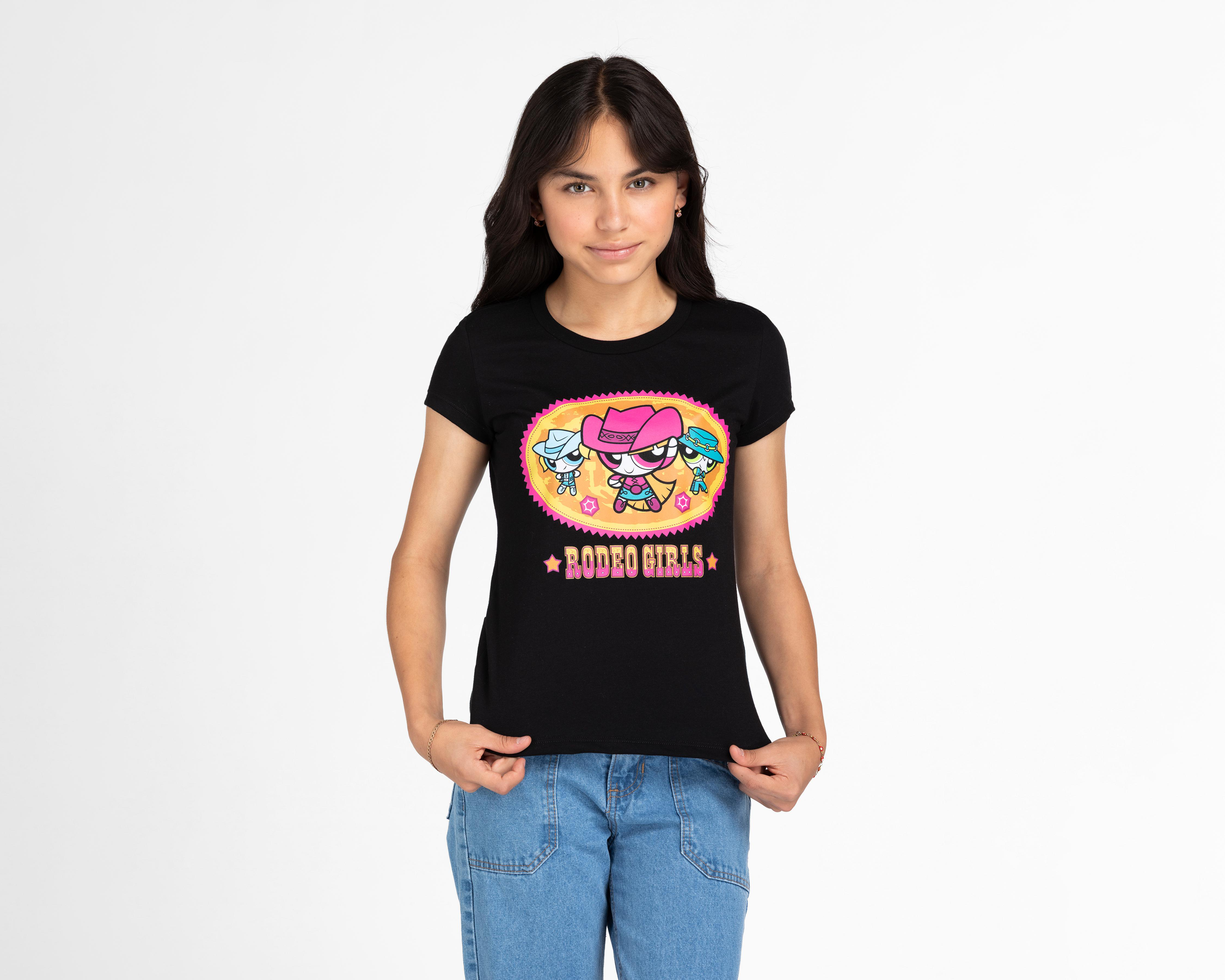 Foto 2 pulgar | Playera Las Chicas Superpoderosas Manga Corta Juvenil