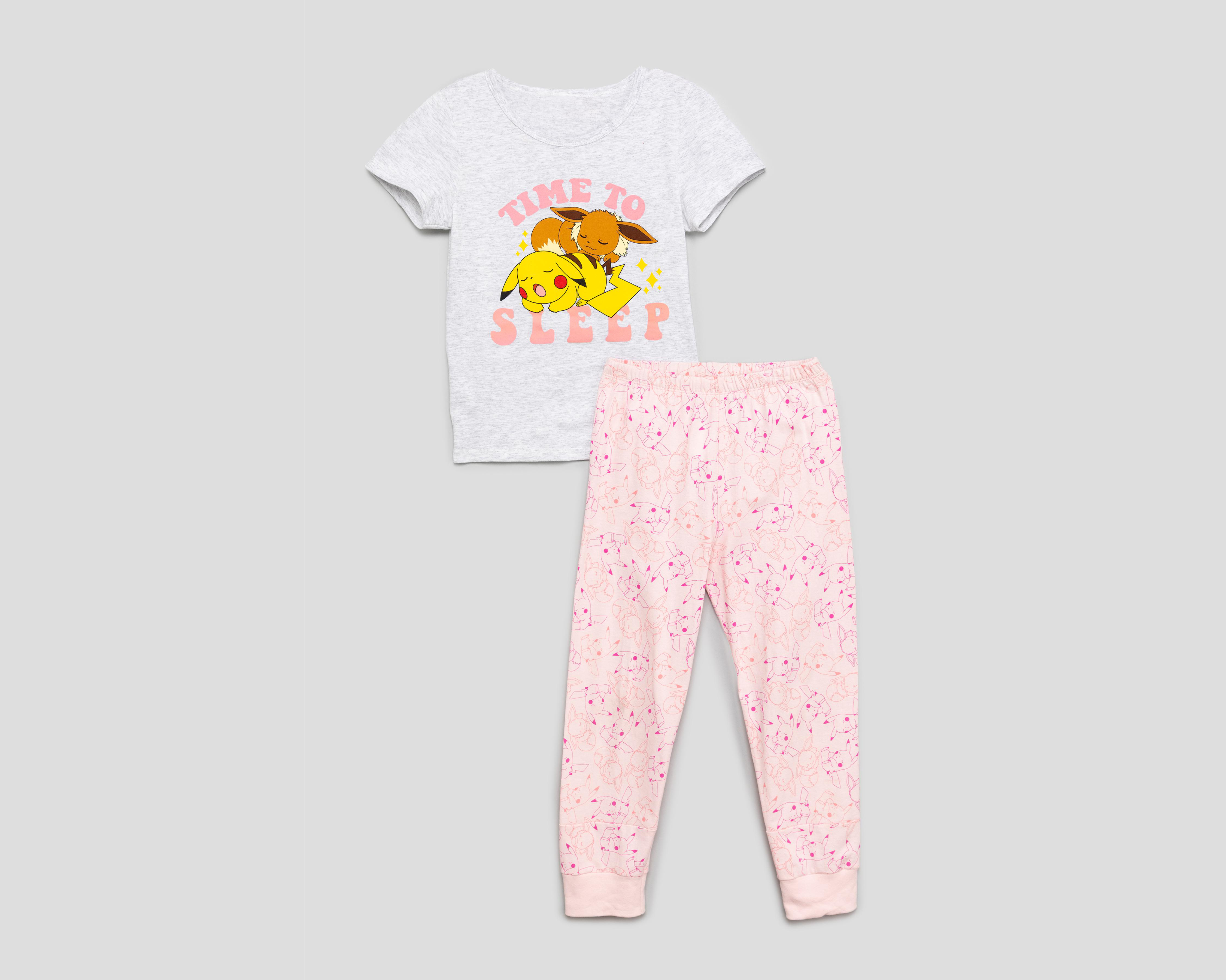 Foto 2 pulgar | Pijama para Niña Pokémon Estampada 2 Piezas