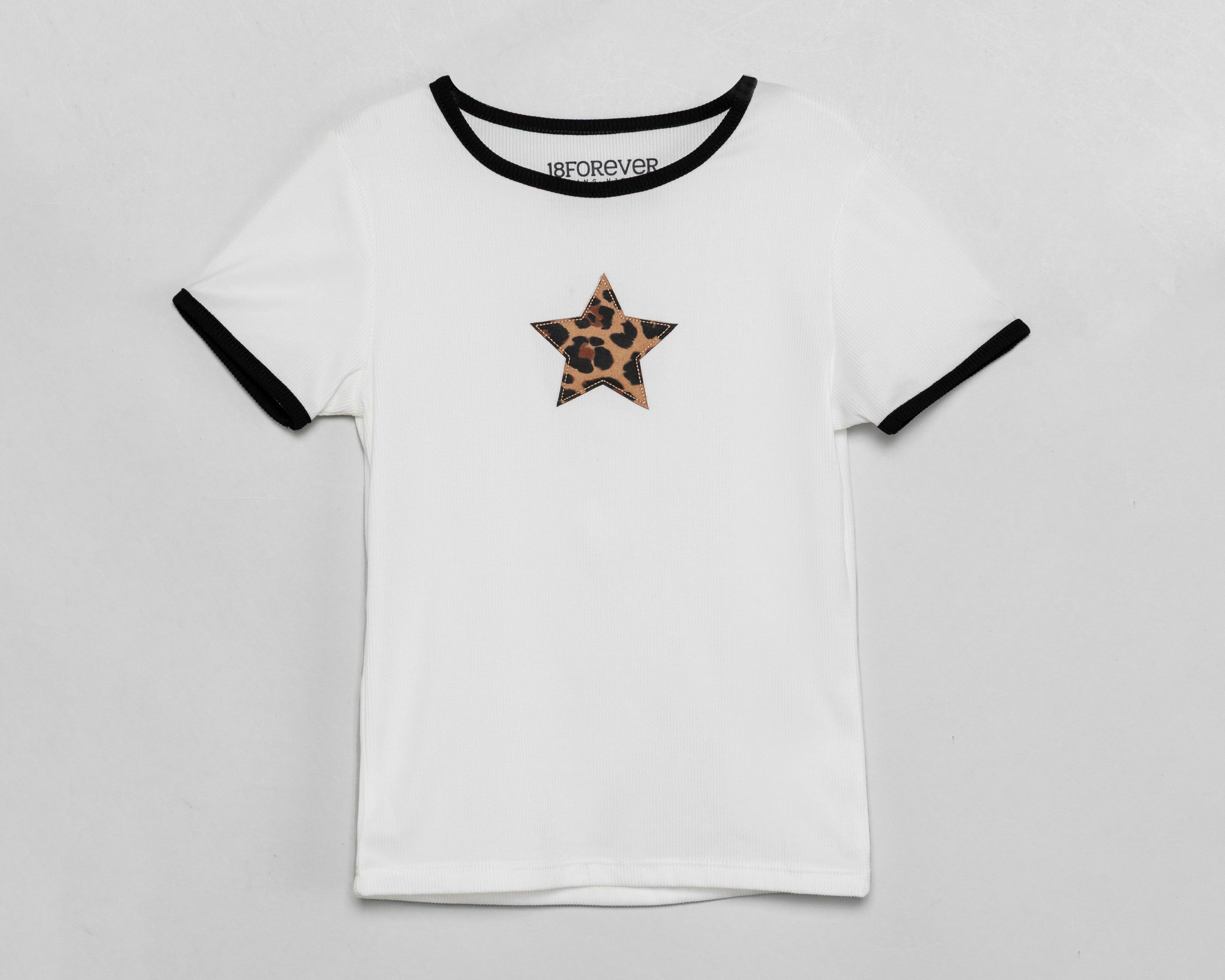 Foto 1 | Playera 18 Forever Manga Corta Blanca para Niña