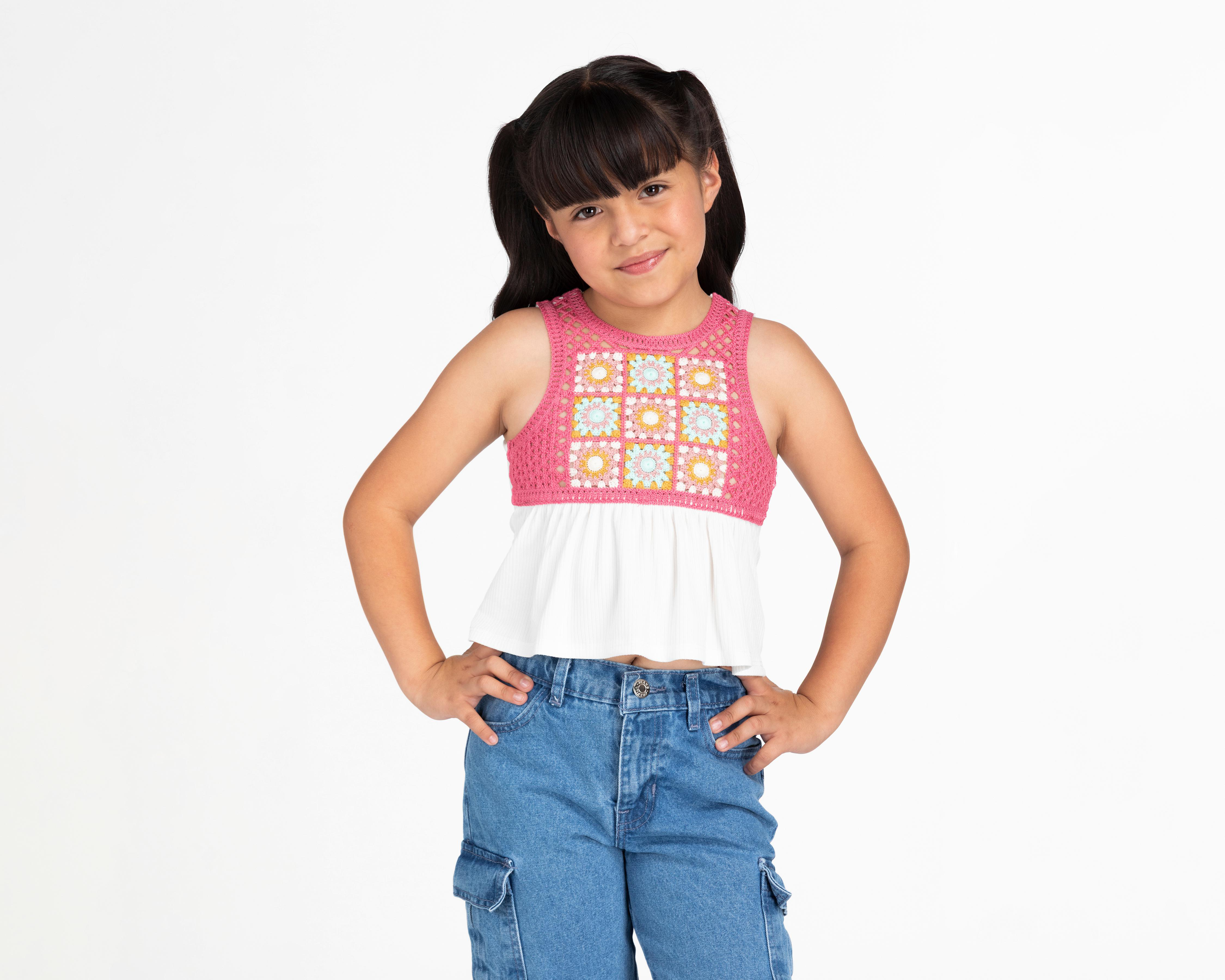 Playera Girls Attitude sin Manga para Niña