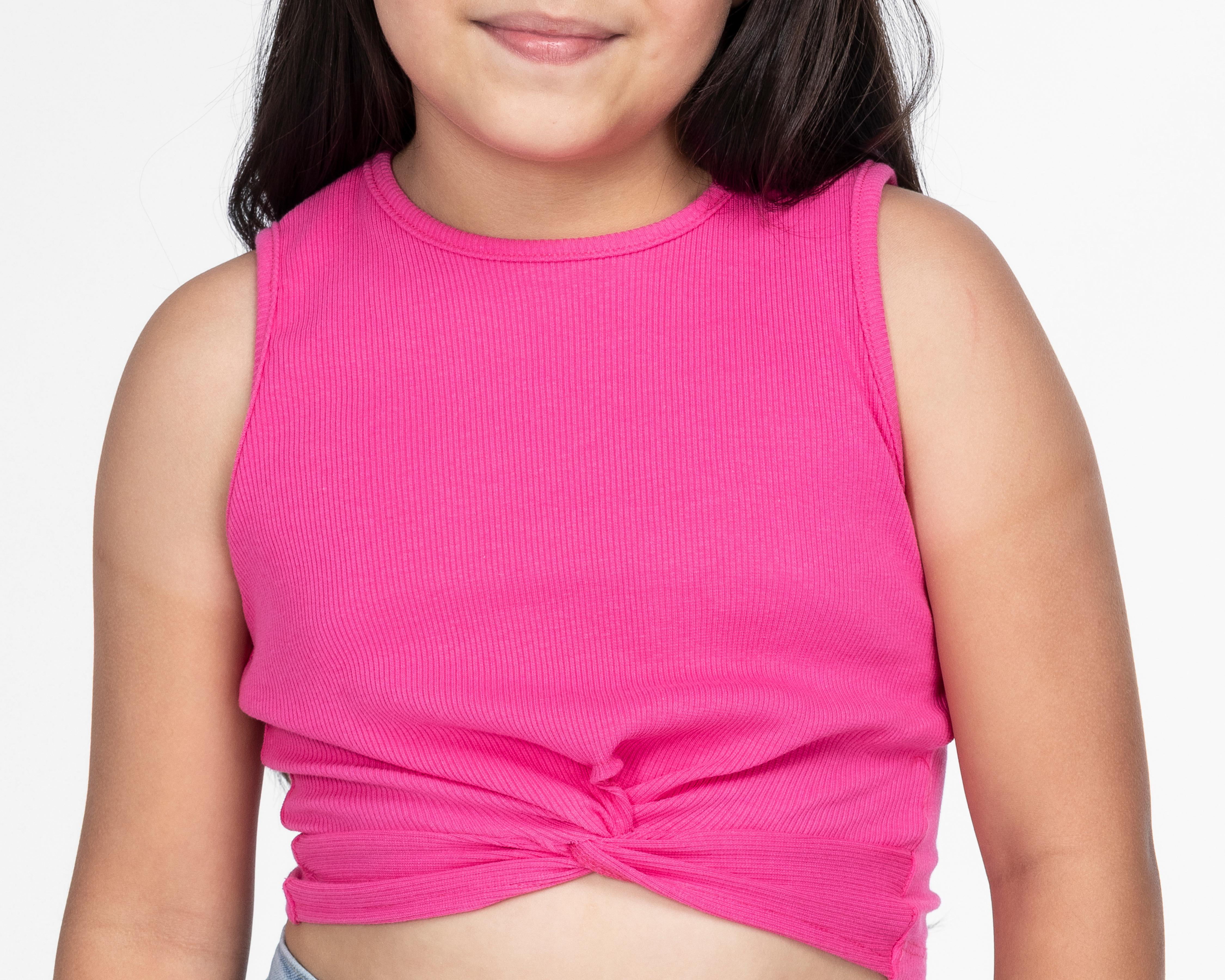 Foto 4 | Blusa Girls Attitude sin Mangas Rosa para Niña