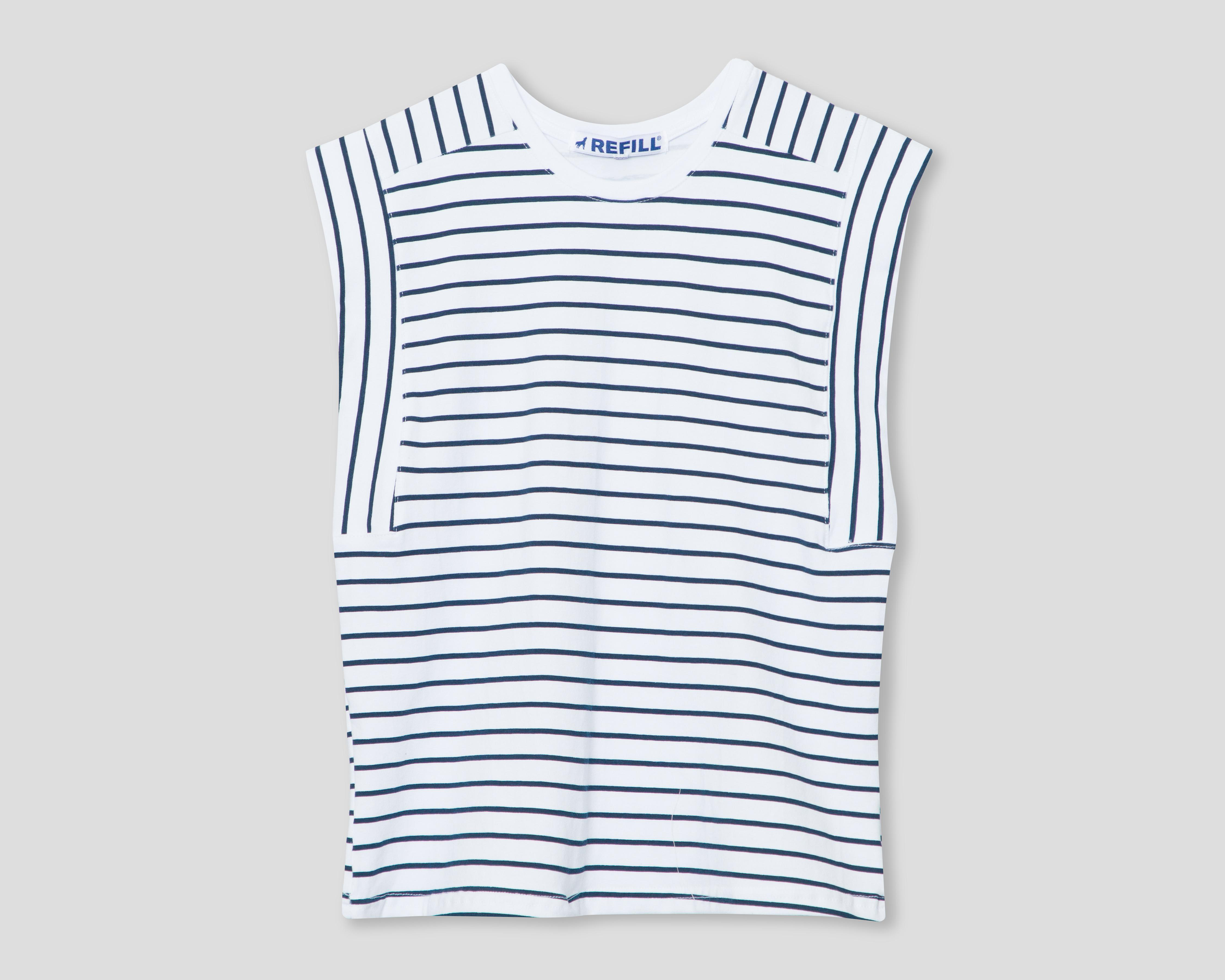 Playera Refill sin Mangas a Rayas para Niña