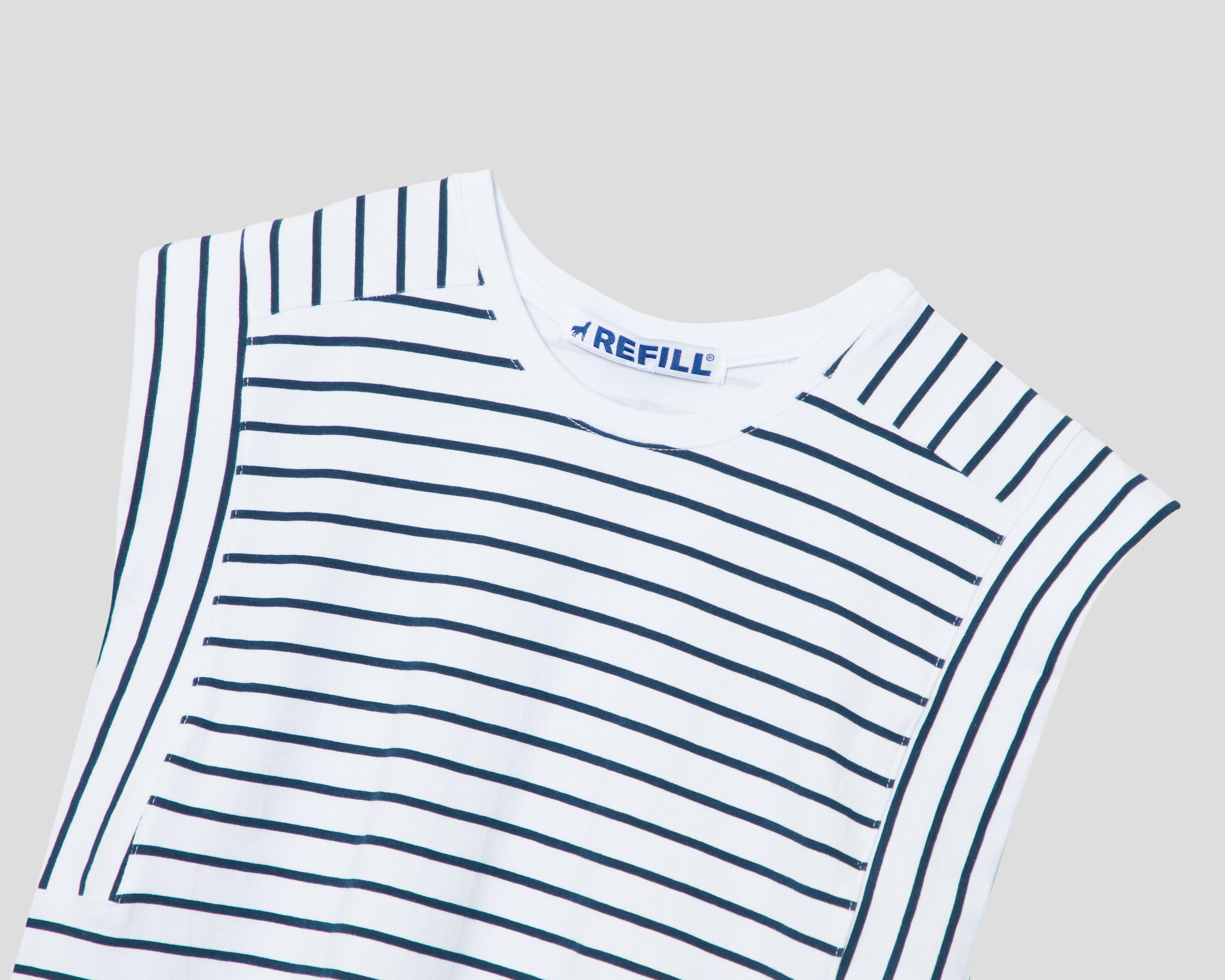 Foto 4 pulgar | Playera Refill sin Mangas a Rayas para Niña