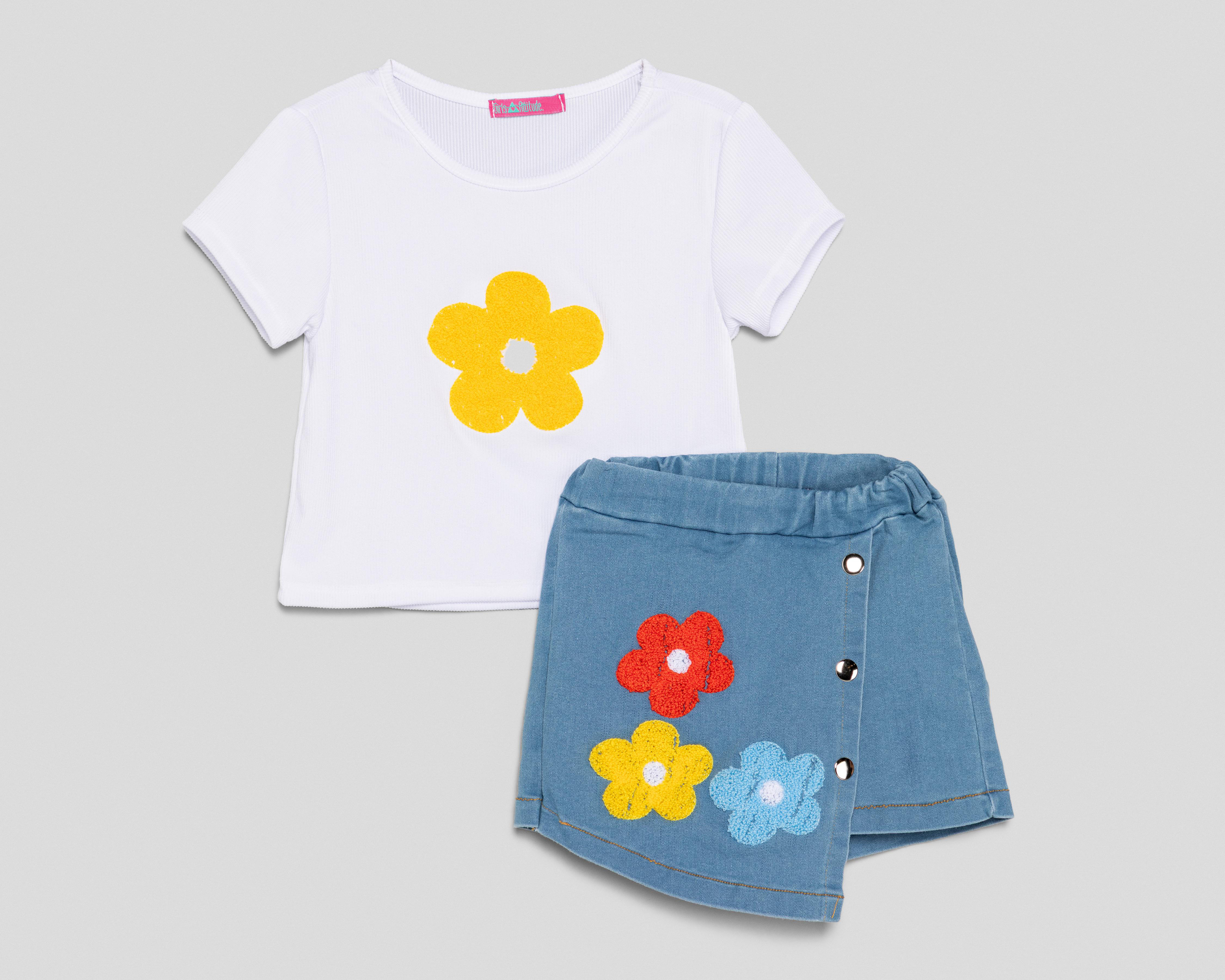 Blusa y Short Falda Girls Attitude para Niña