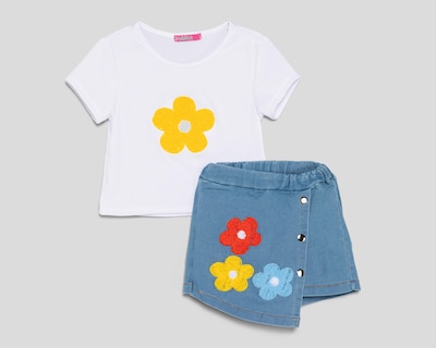 Foto 1 | Blusa y Short Falda Girls Attitude para Niña