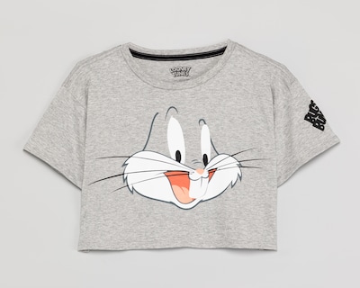 Foto 1 | Playera de Cuello Redondo Gris Looney Tunes para Niña