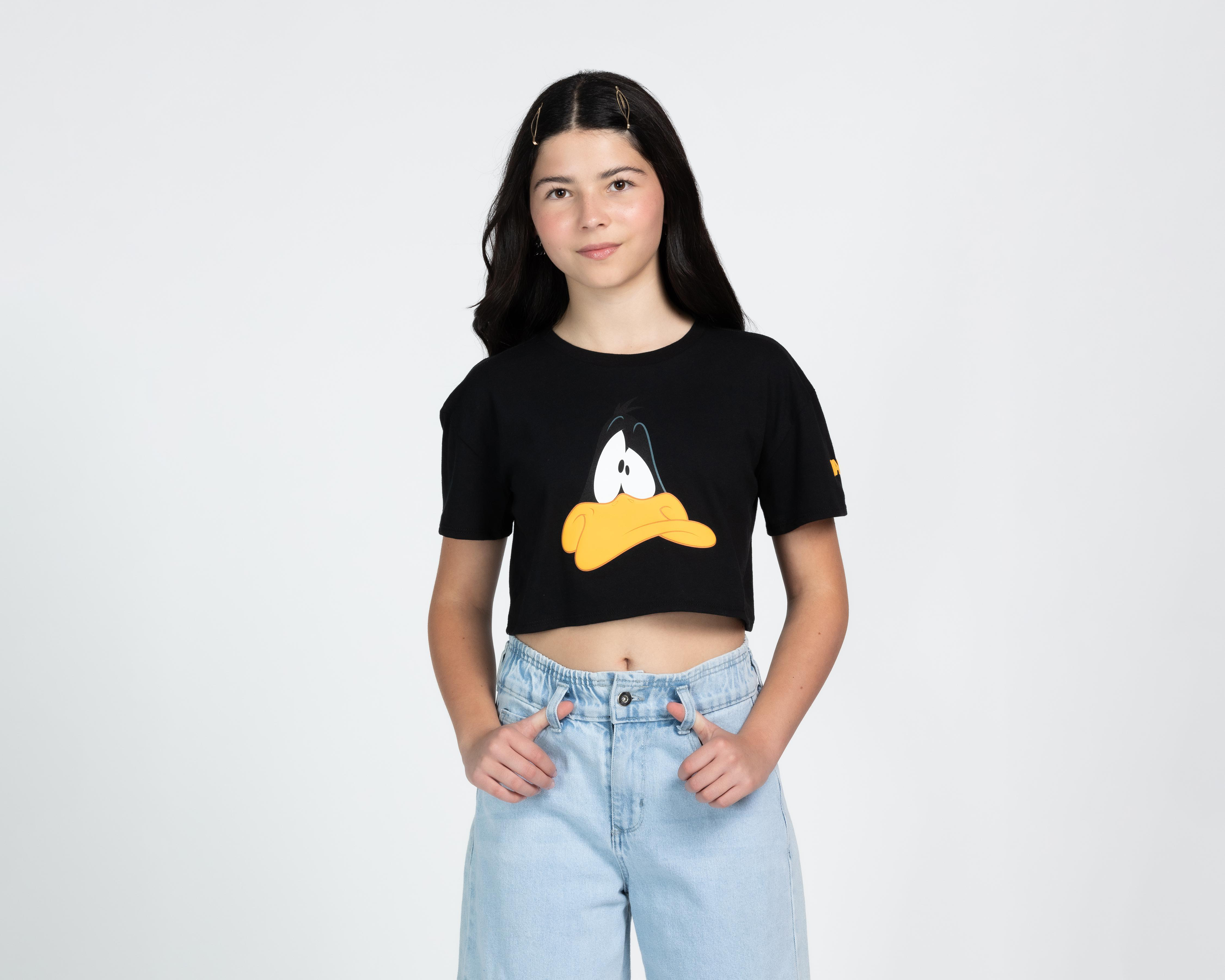 Foto 2 pulgar | Playera Looney Tunes Manga Corta Pato Lucas Juvenil