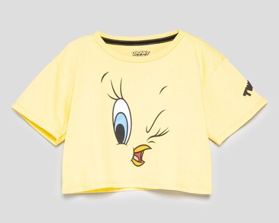 Foto 1 | Playera de Cuello Redondo Amarillo Looney Tunes para Niña