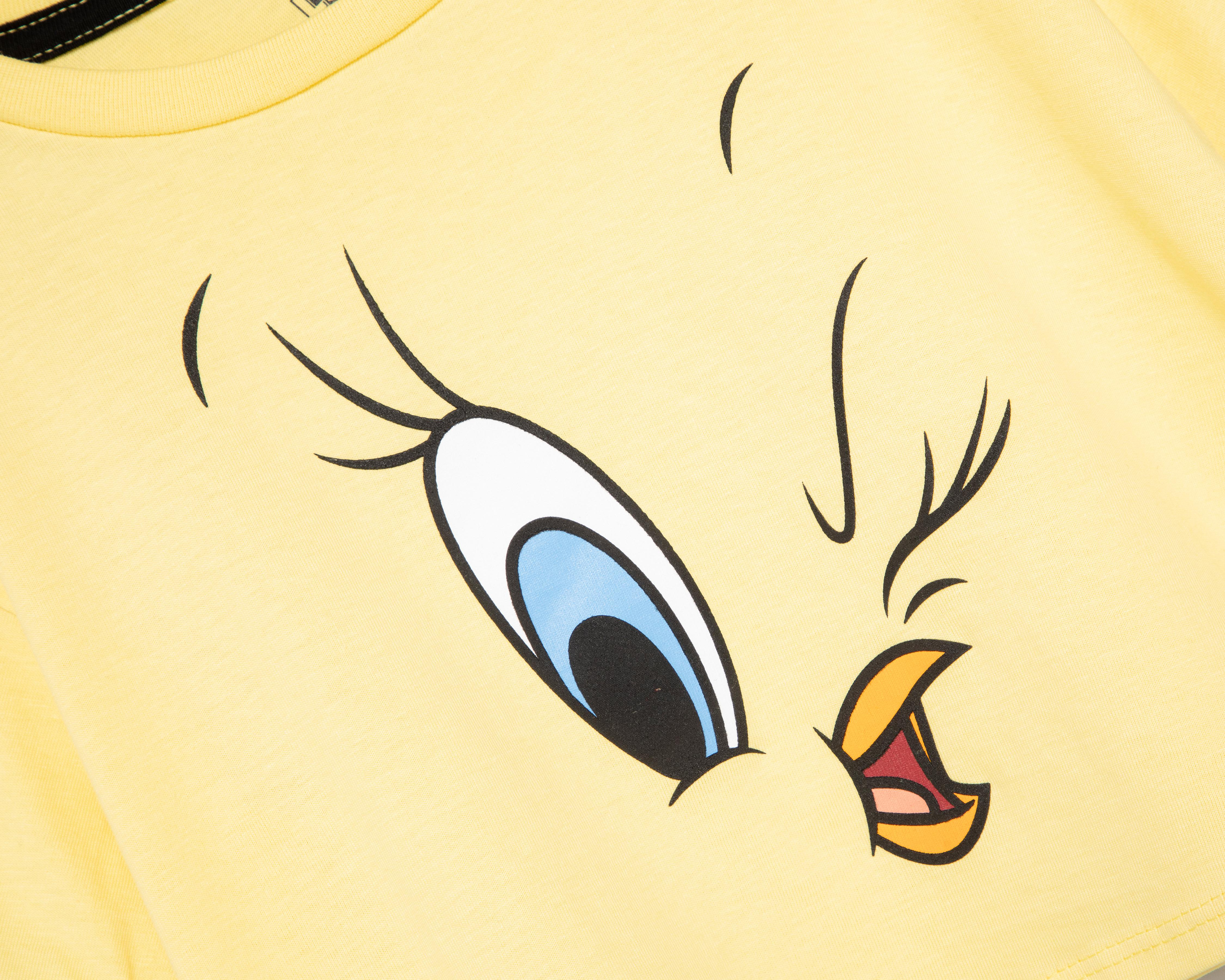 Foto 3 | Playera de Cuello Redondo Amarillo Looney Tunes para Niña