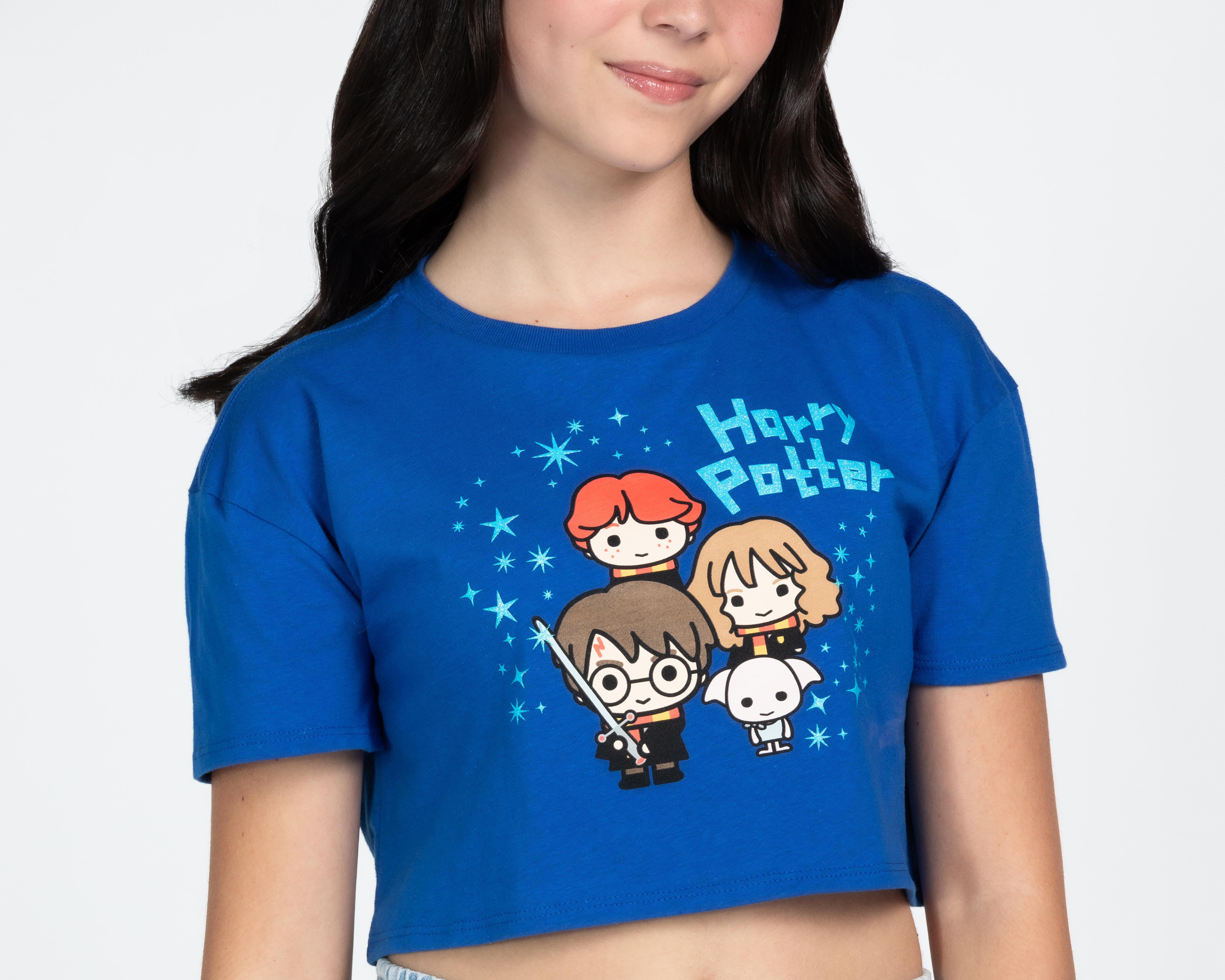 Foto 4 pulgar | Playera Harry Potter Manga Corta Estampada para Niña
