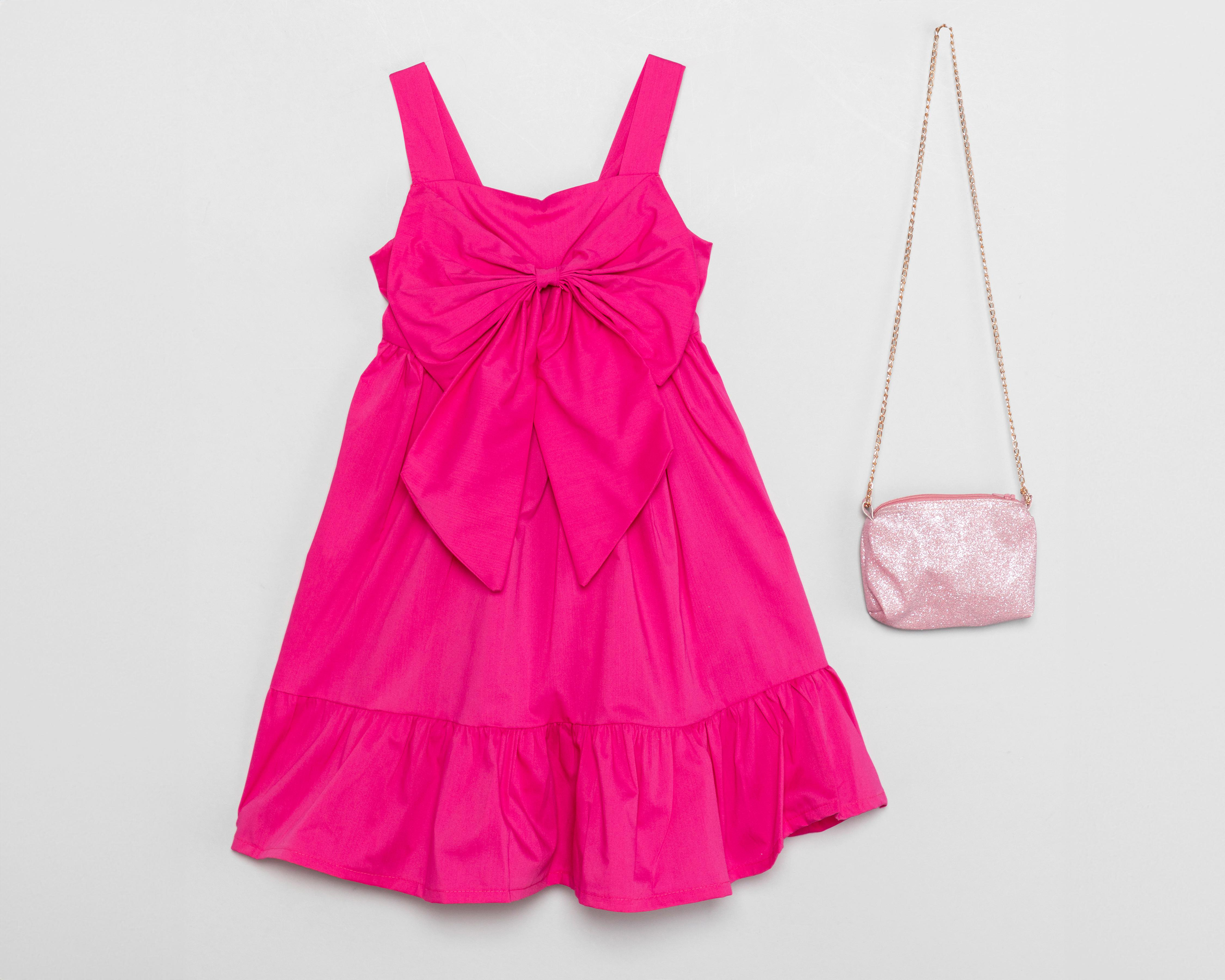 Foto 1 | Vestido Rosa Girls Attitude para Niña con Bolsa