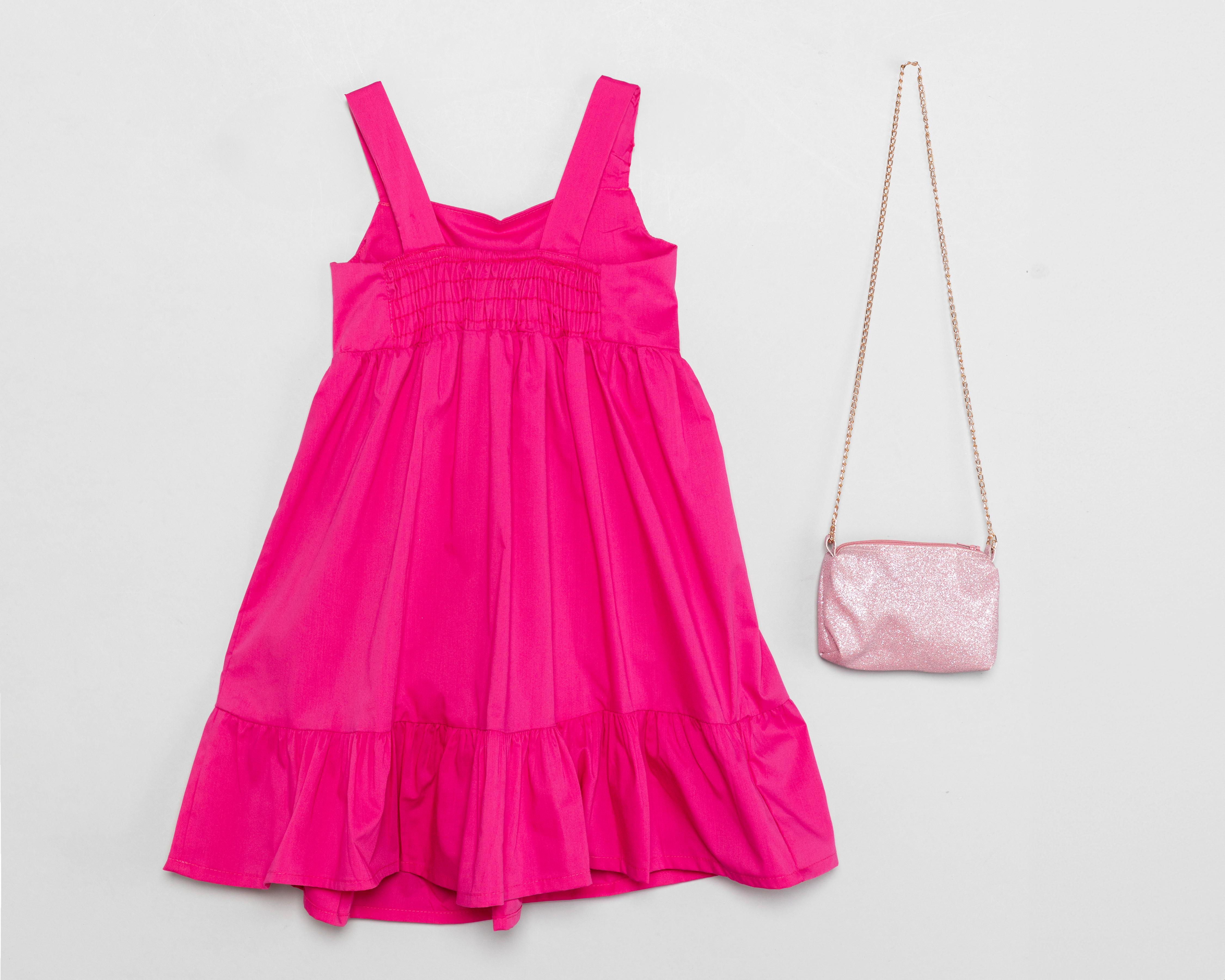 Foto 2 | Vestido Rosa Girls Attitude para Niña con Bolsa