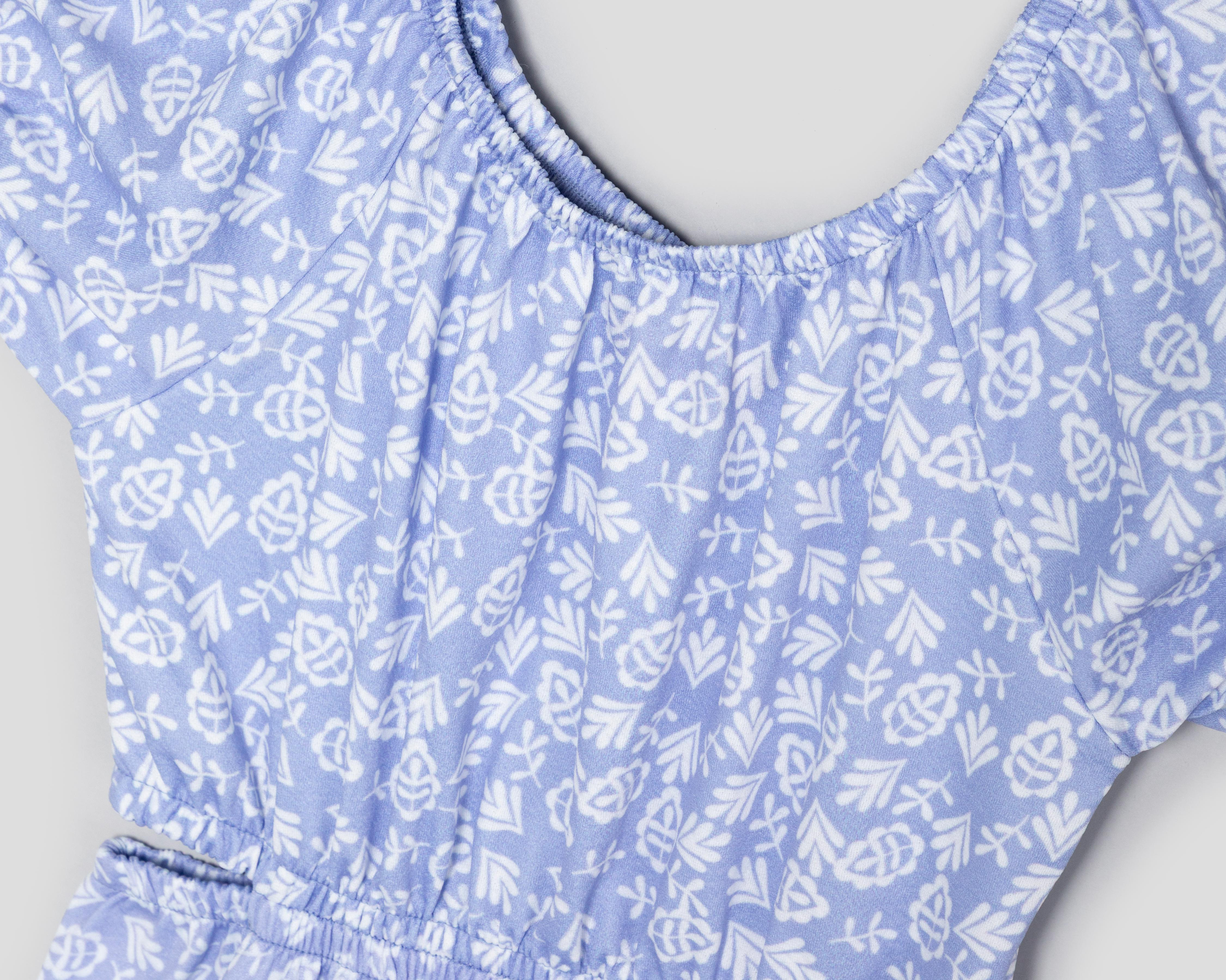 Foto 4 pulgar | Vestido Azul Girls Attitude para Niña con Bolsa de Hombro