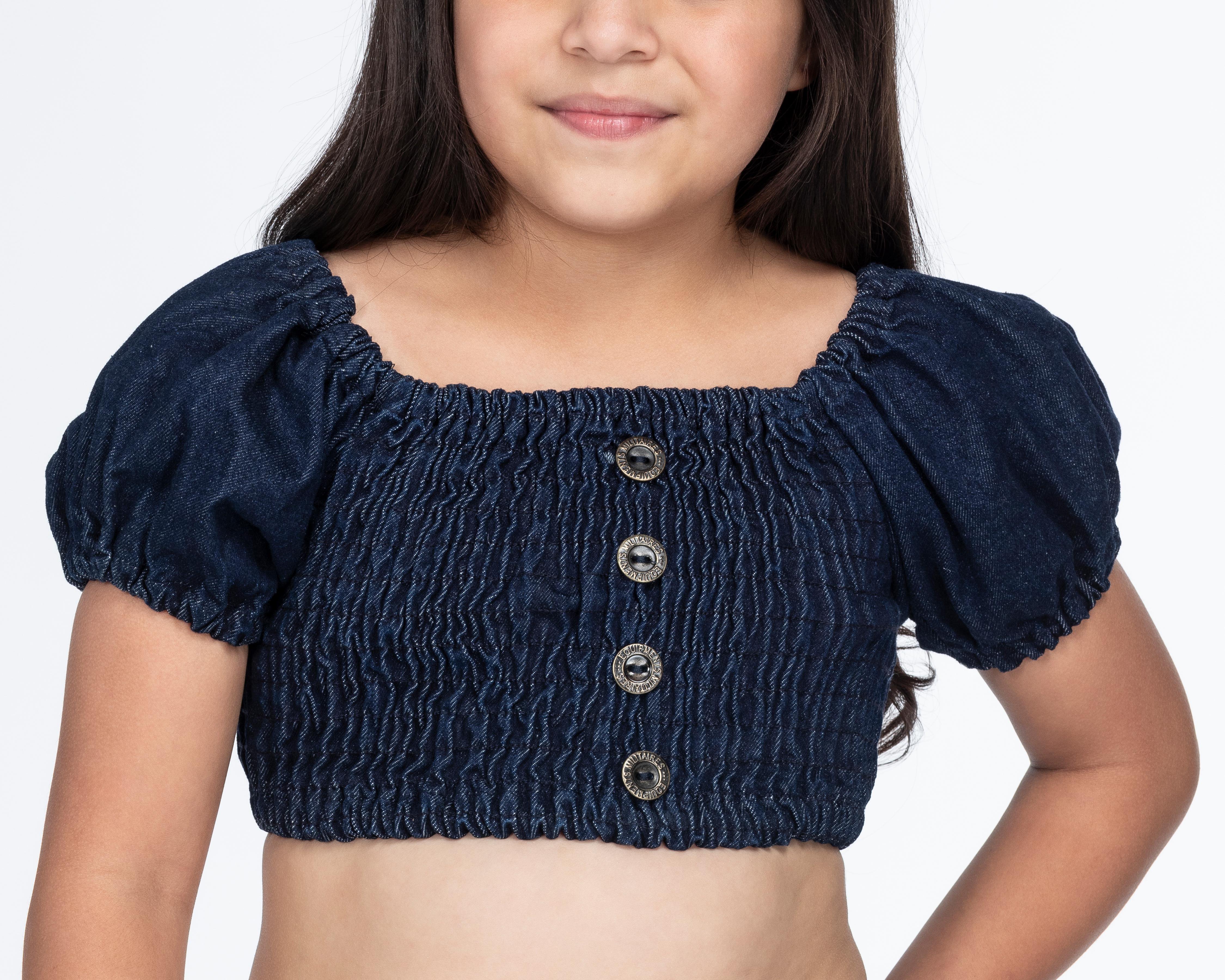 Foto 5 pulgar | Blusa con Elástico Refill para Niña