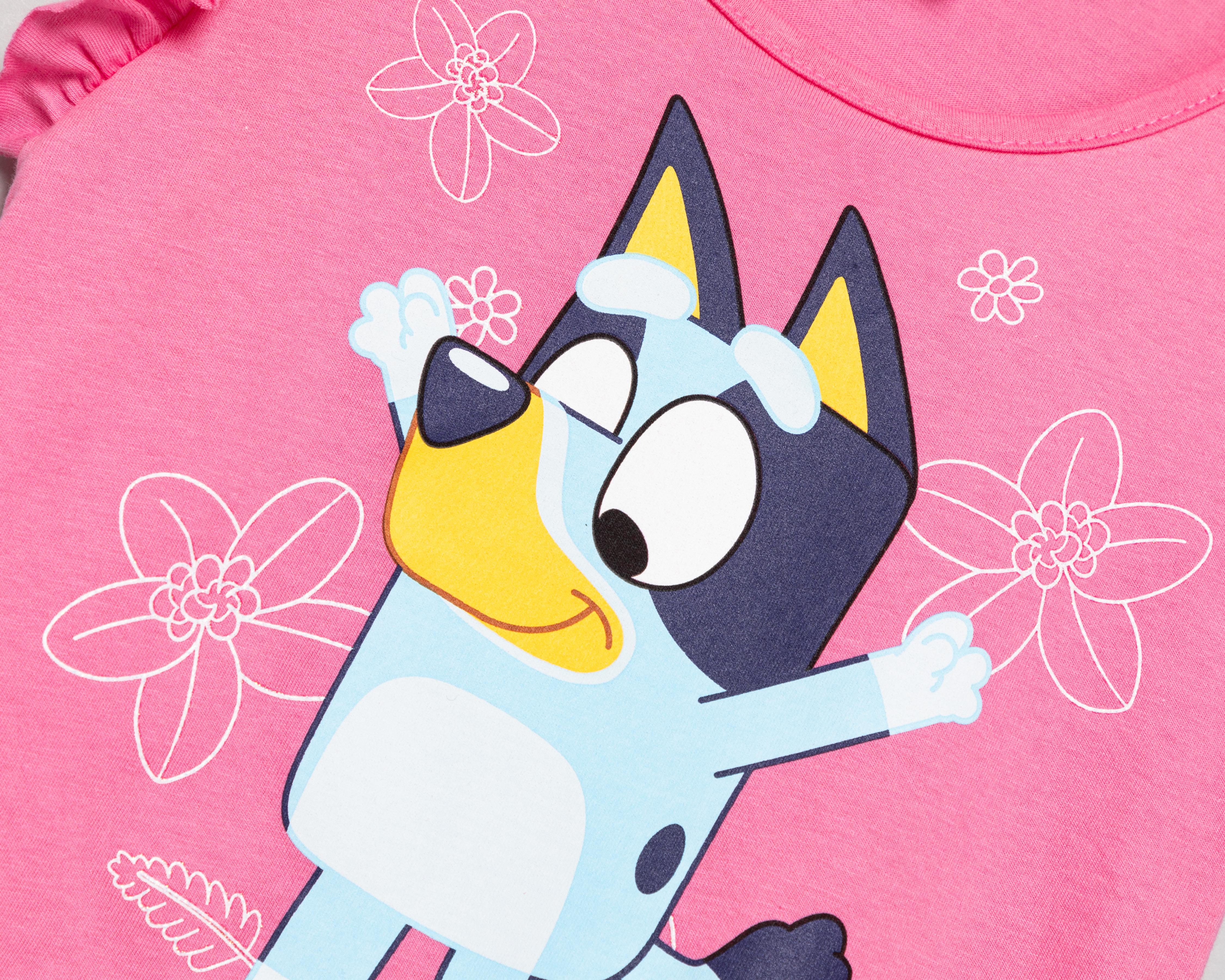 Foto 4 pulgar | Playera Bluey sin Mangas para Niña