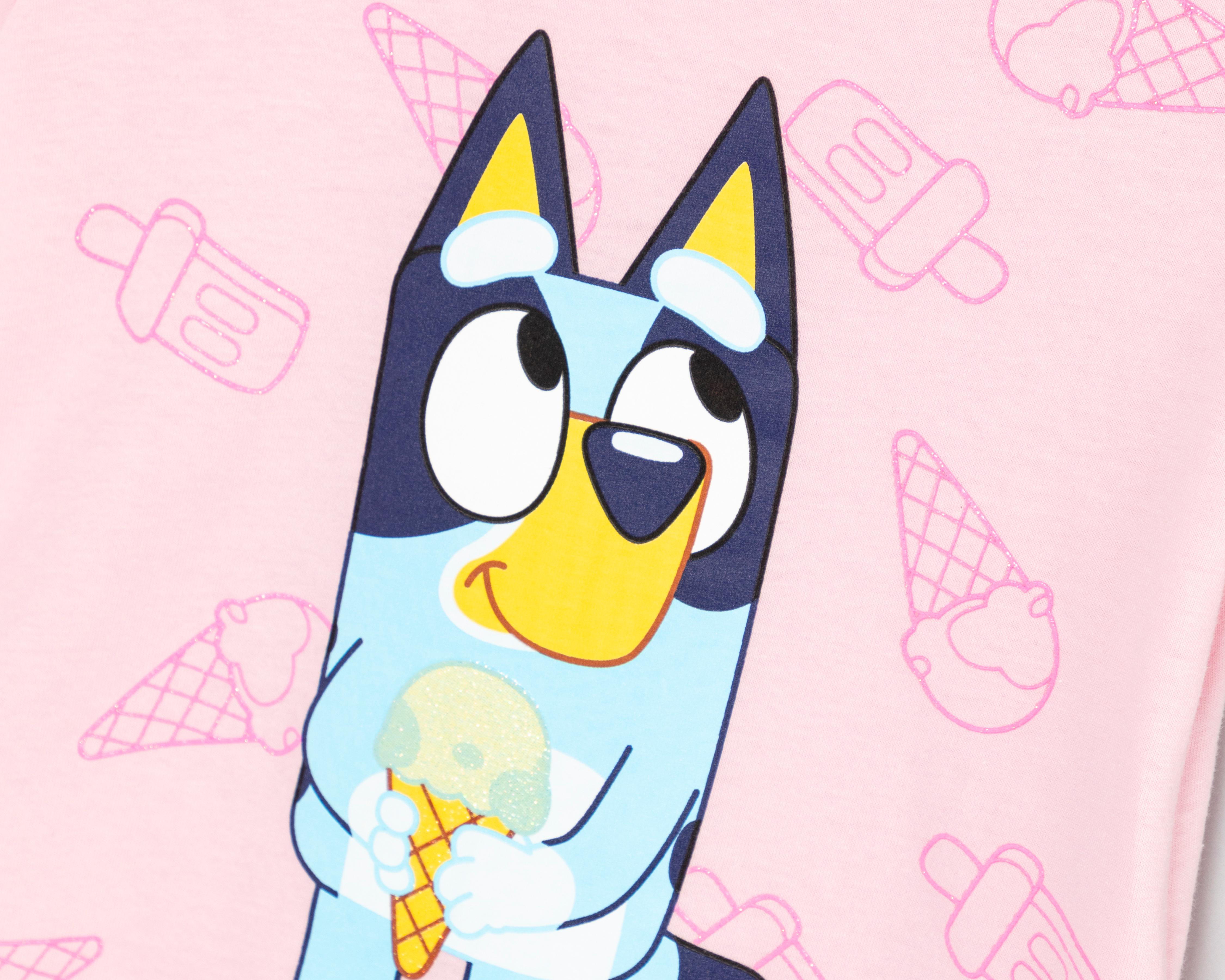 Foto 3 | Playera Bluey Manga Corta para Niña