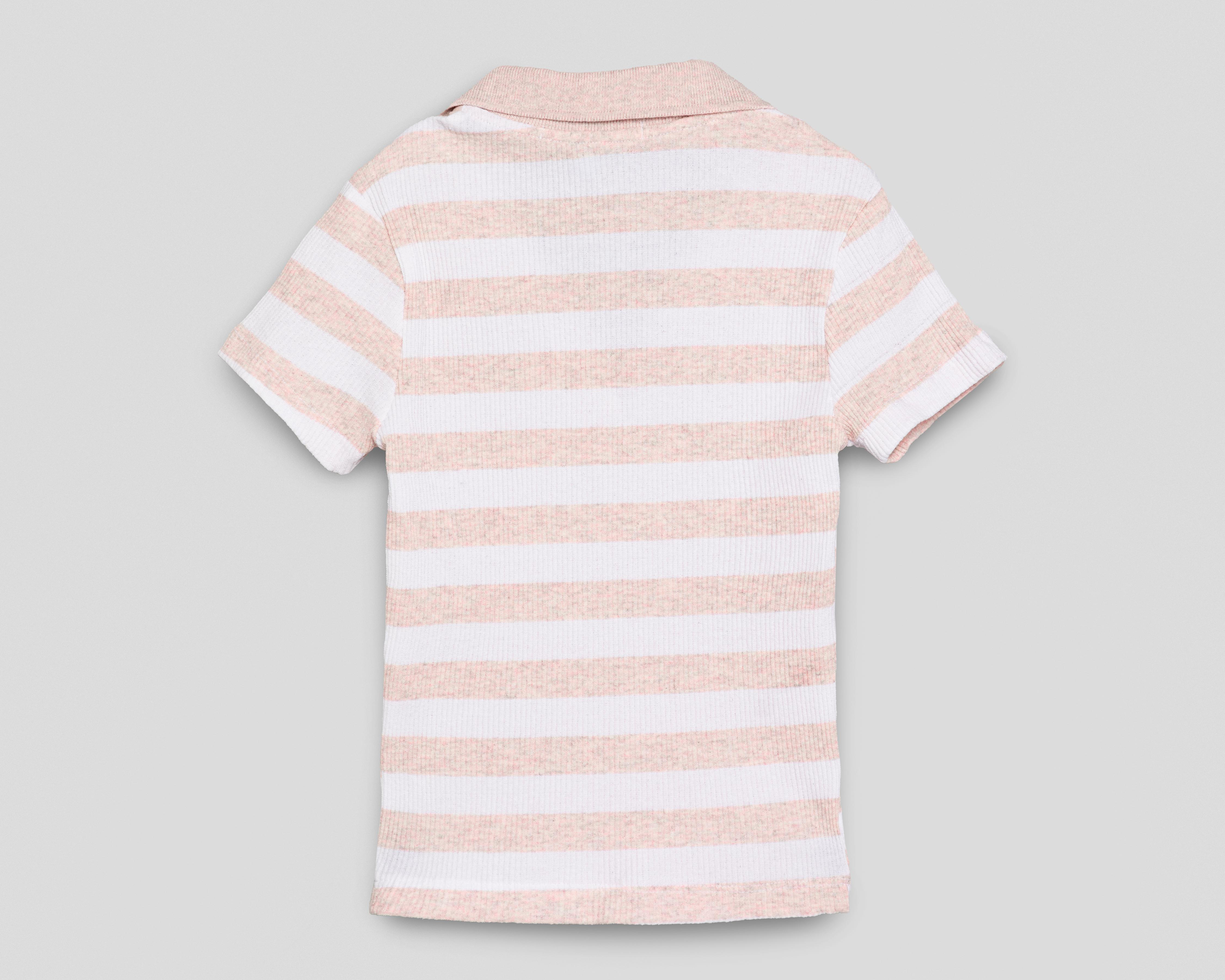 Foto 3 pulgar | Playera Refill Manga Corta a Rayas para Niña