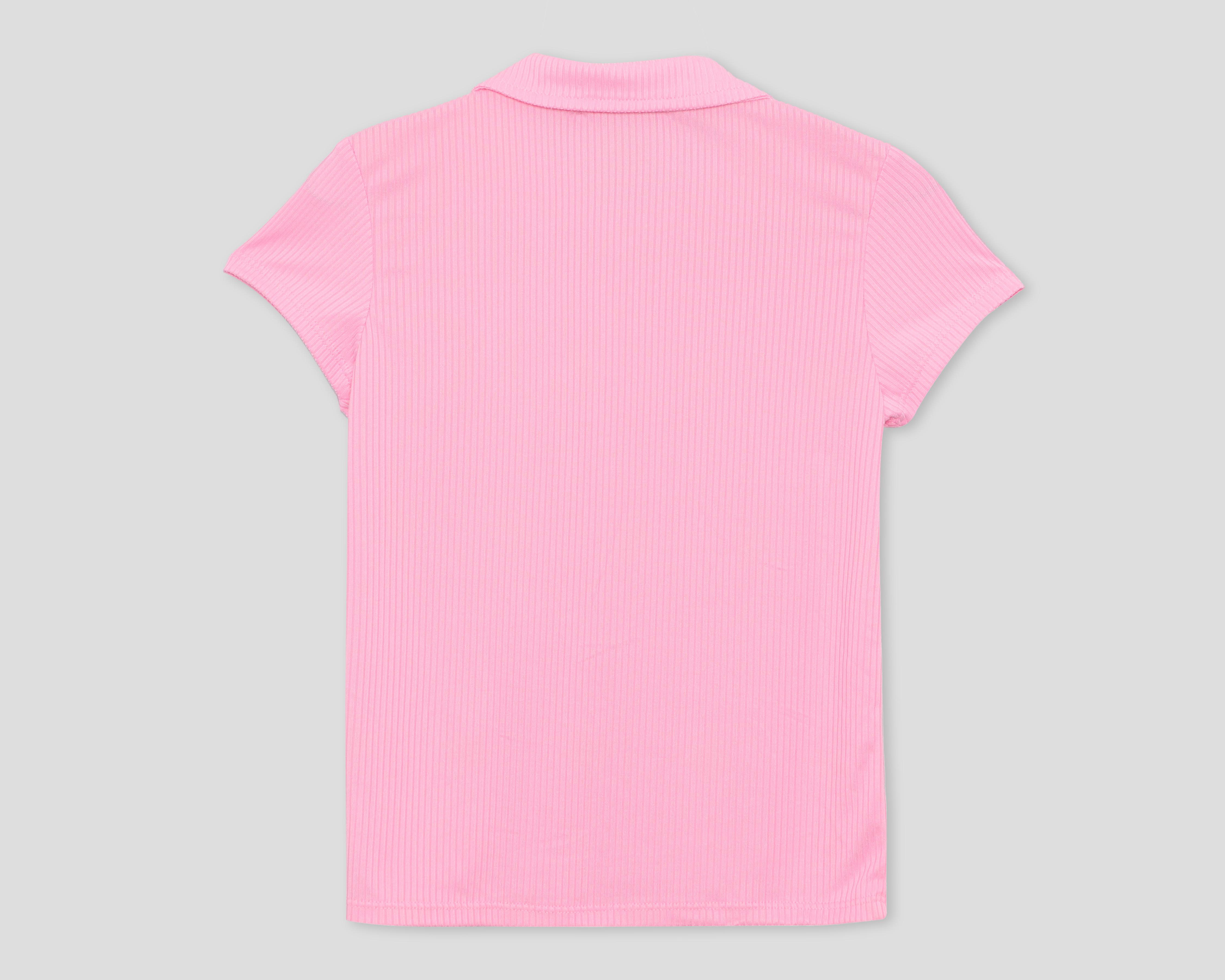 Foto 3 pulgar | Playera Girls Attitude Manga Corta Rosa para Niña
